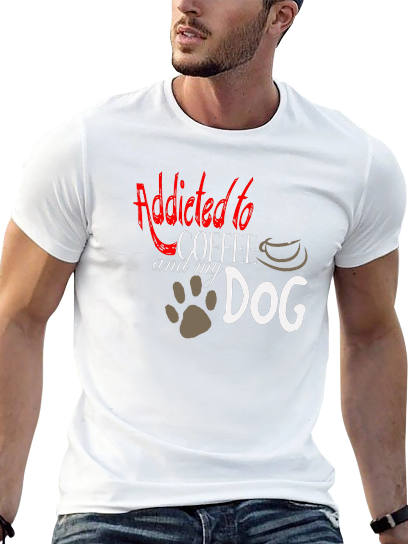 Addicted to Coffee and My Dog T-Shirt