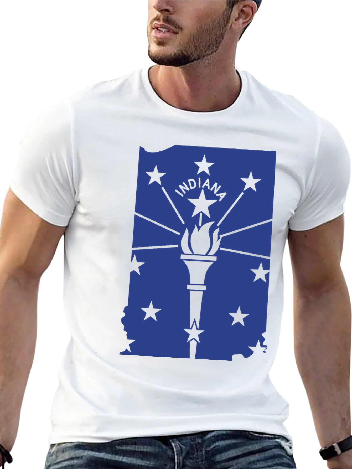 Indiana State Flag Graphic T-Shirt
