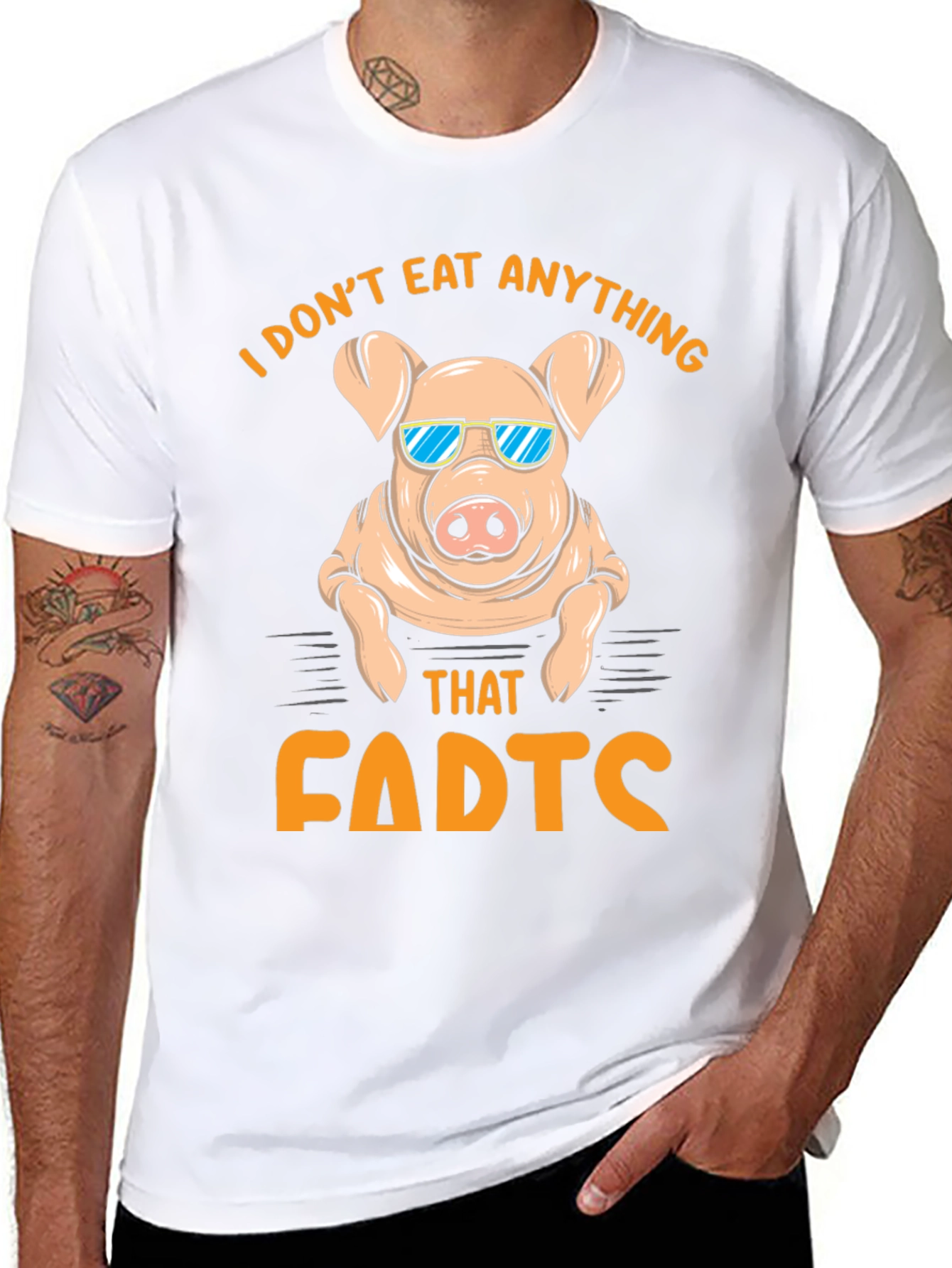 Funny Vegan Pig Graphic Tee