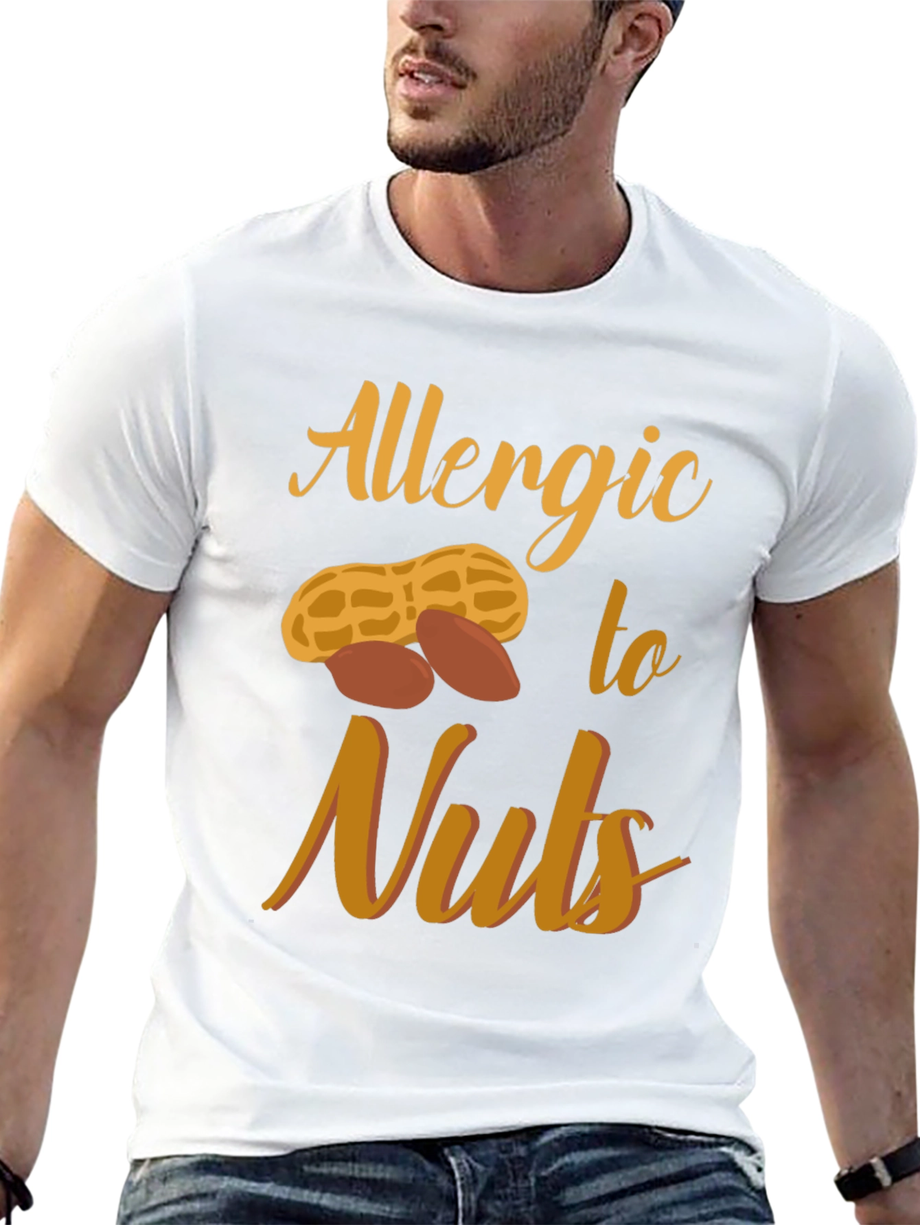 Allergic to Nuts Graphic T-Shirt