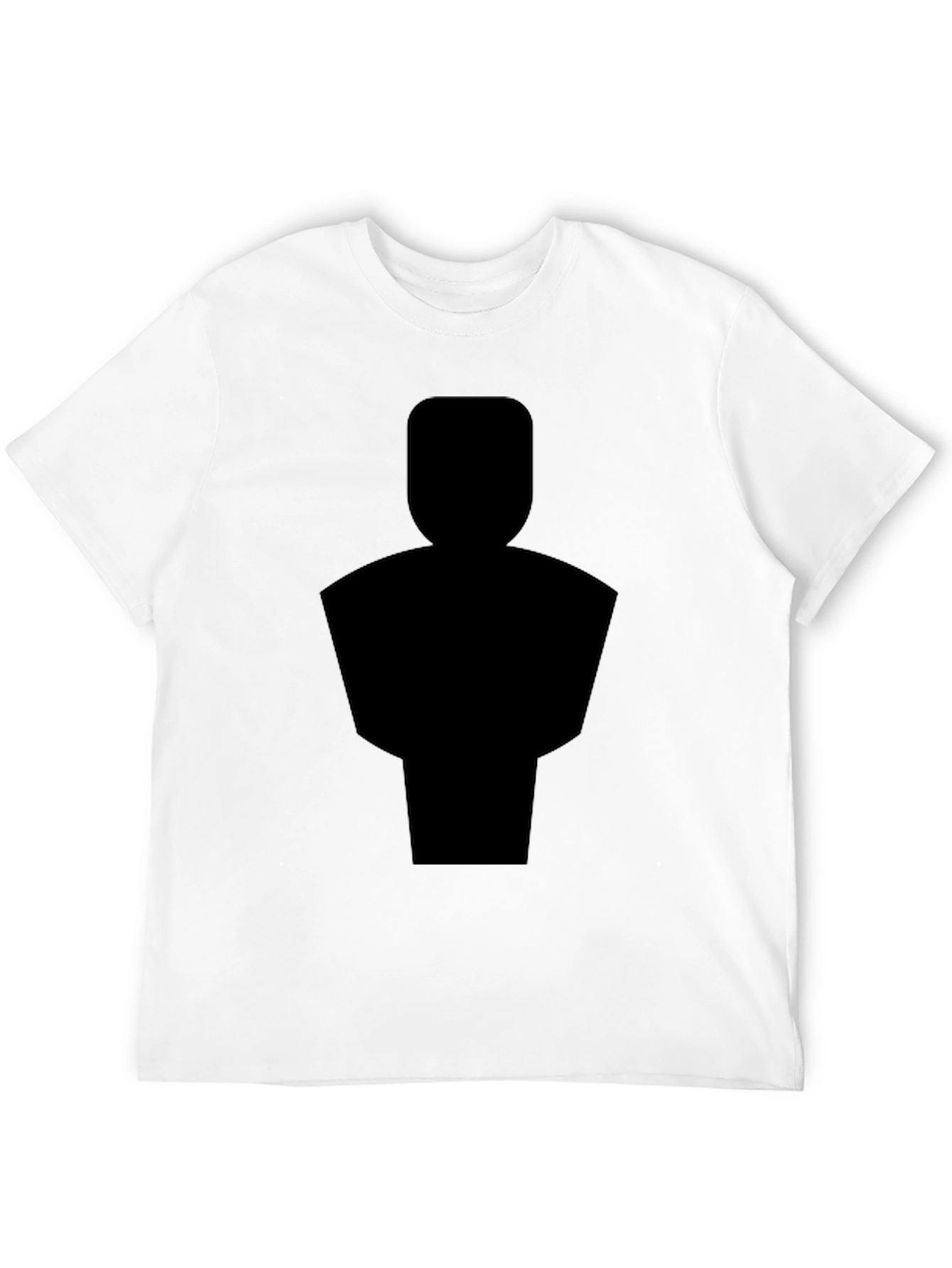 Mens Black T-Shirt with Abstract Figure Print