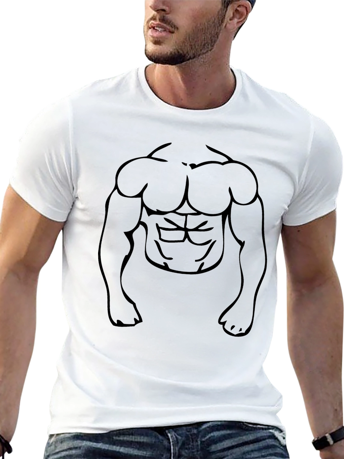 Muscle Graphic Black T-Shirt - Mens Fashion Tee