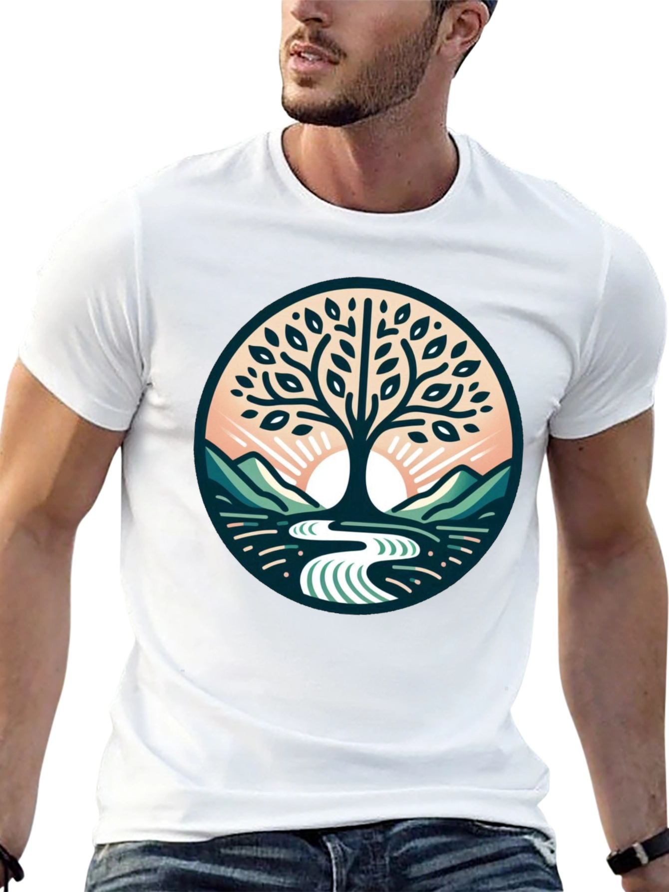 Nature Tree of Life Graphic Black Tee