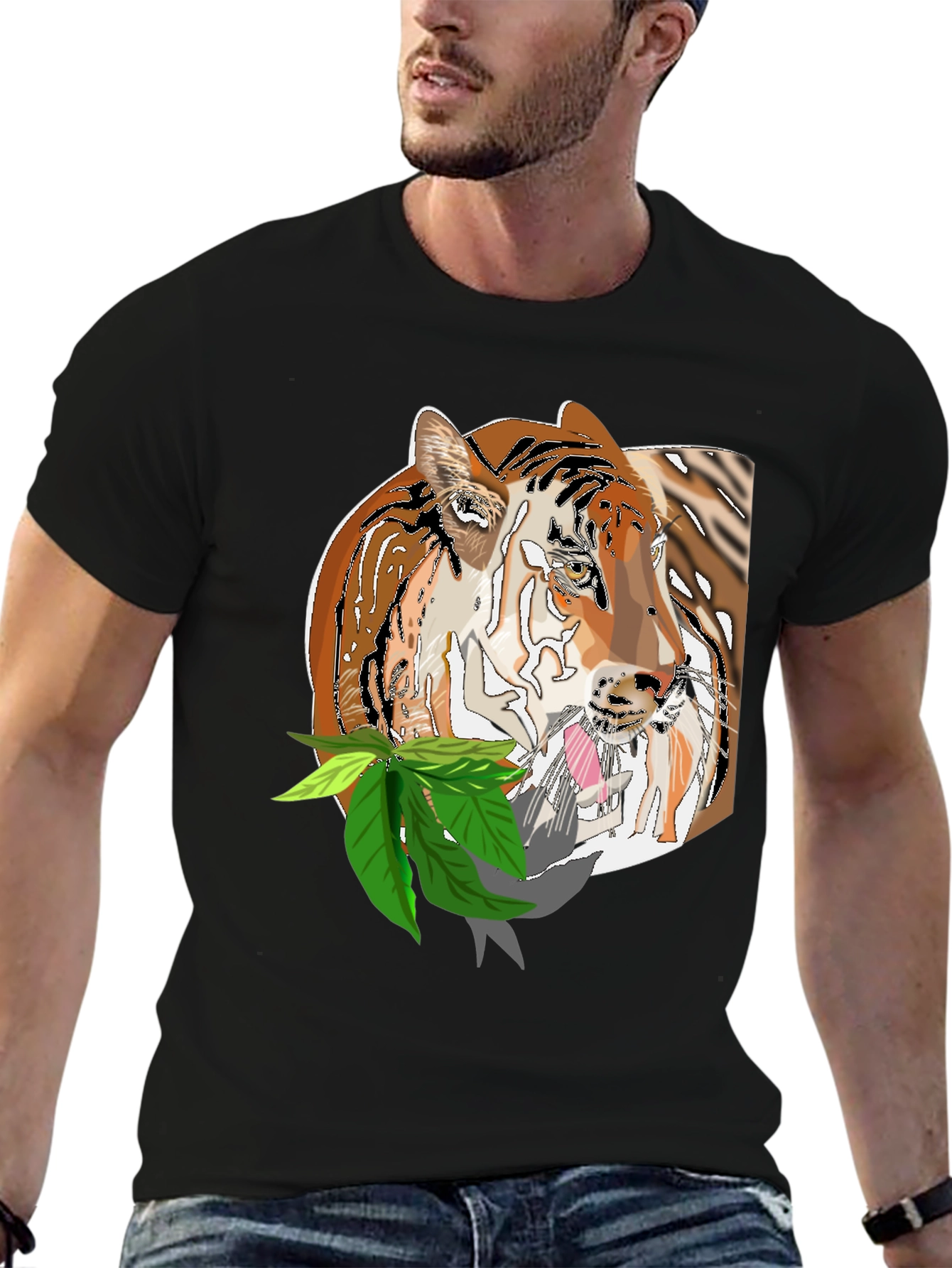 Tiger Graphic Tee - Cool Black T-Shirt