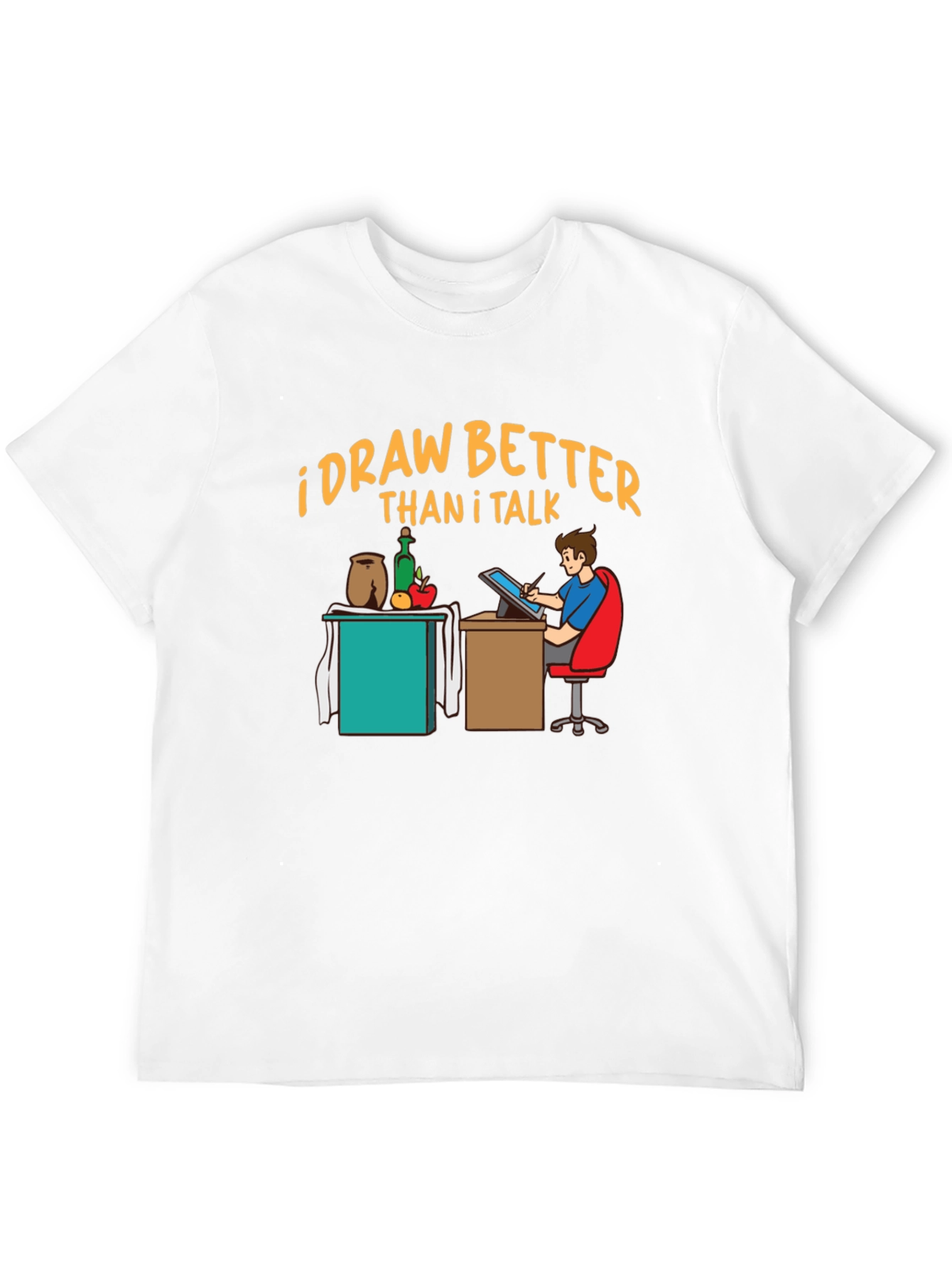 I Draw Better Than I Talk Graphic Tee