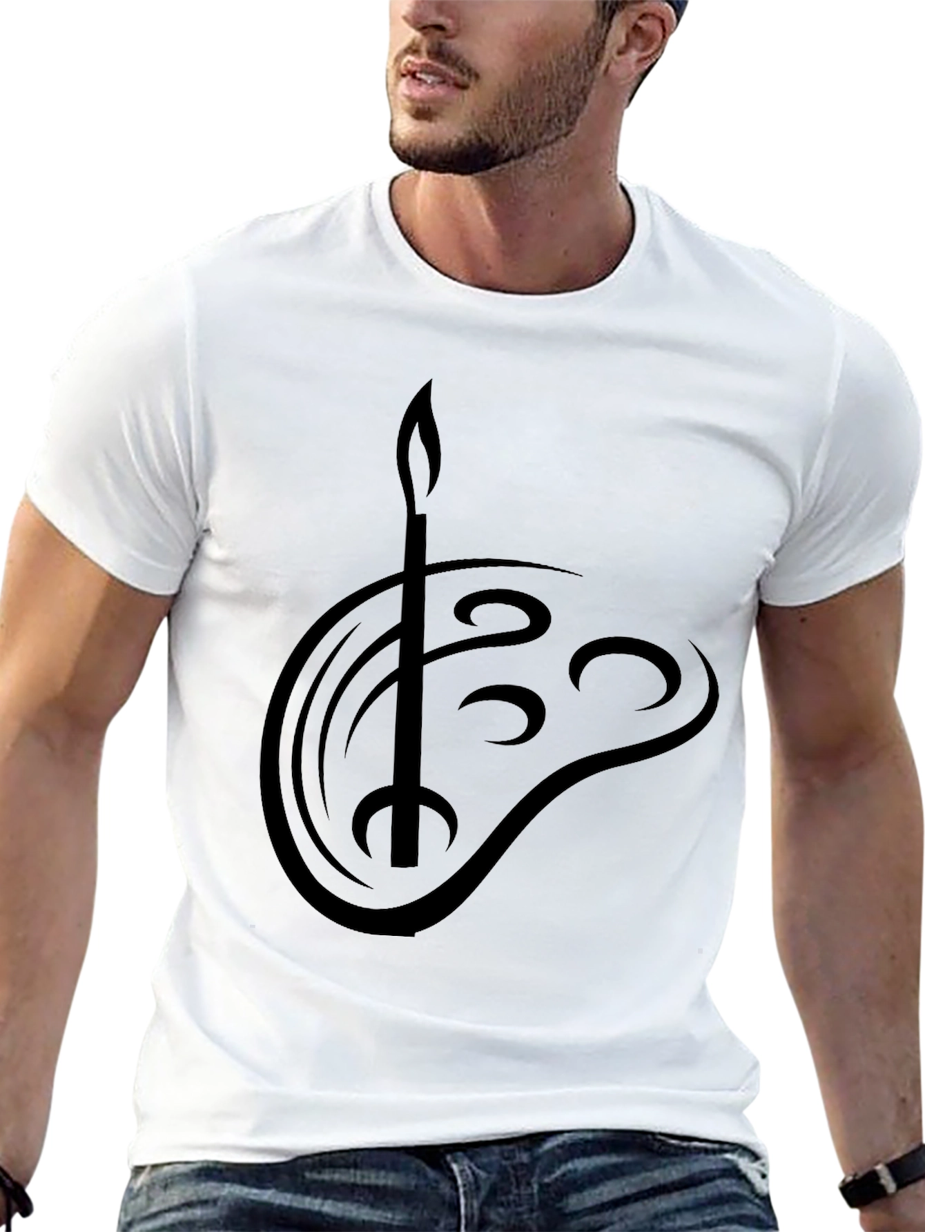 Black T-Shirt with Artist Palette Graphic Tee