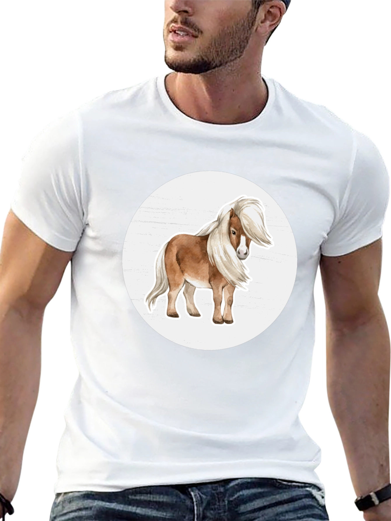 Pony Graphic Tee - Black Unisex T-Shirt