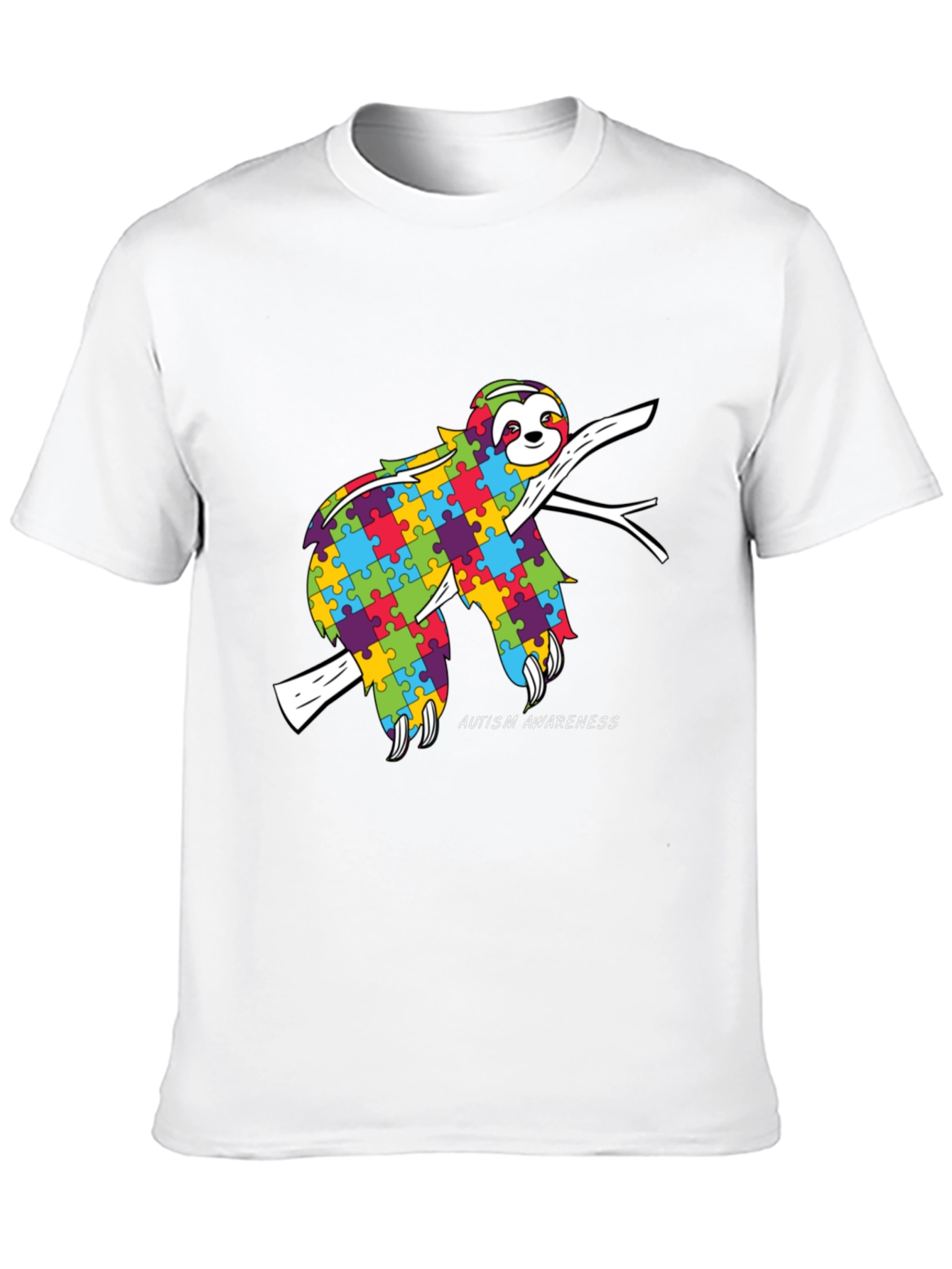 Autism Awareness Sloth T-Shirt - Black