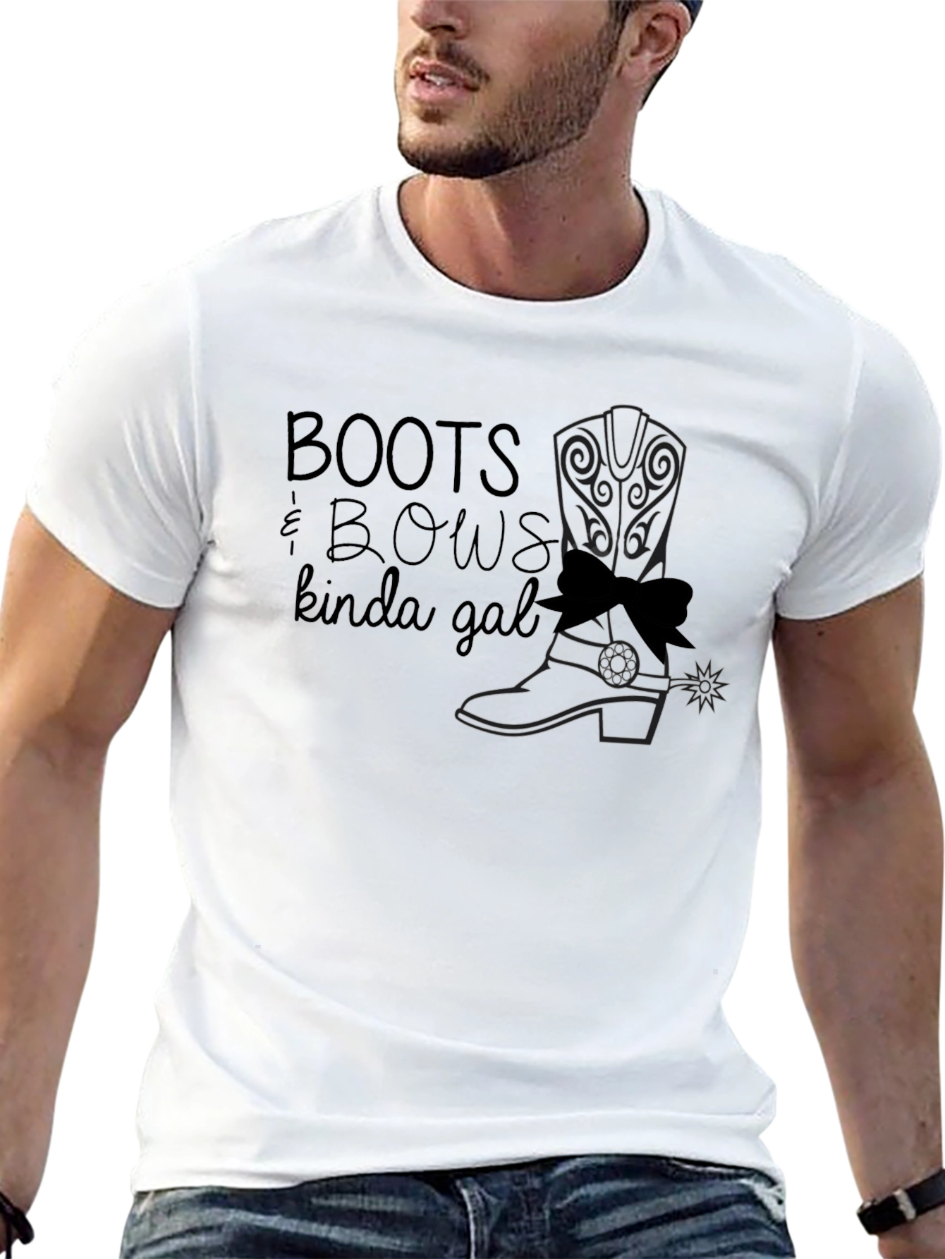 Boots & Bows Kinda Gal Black T-Shirt