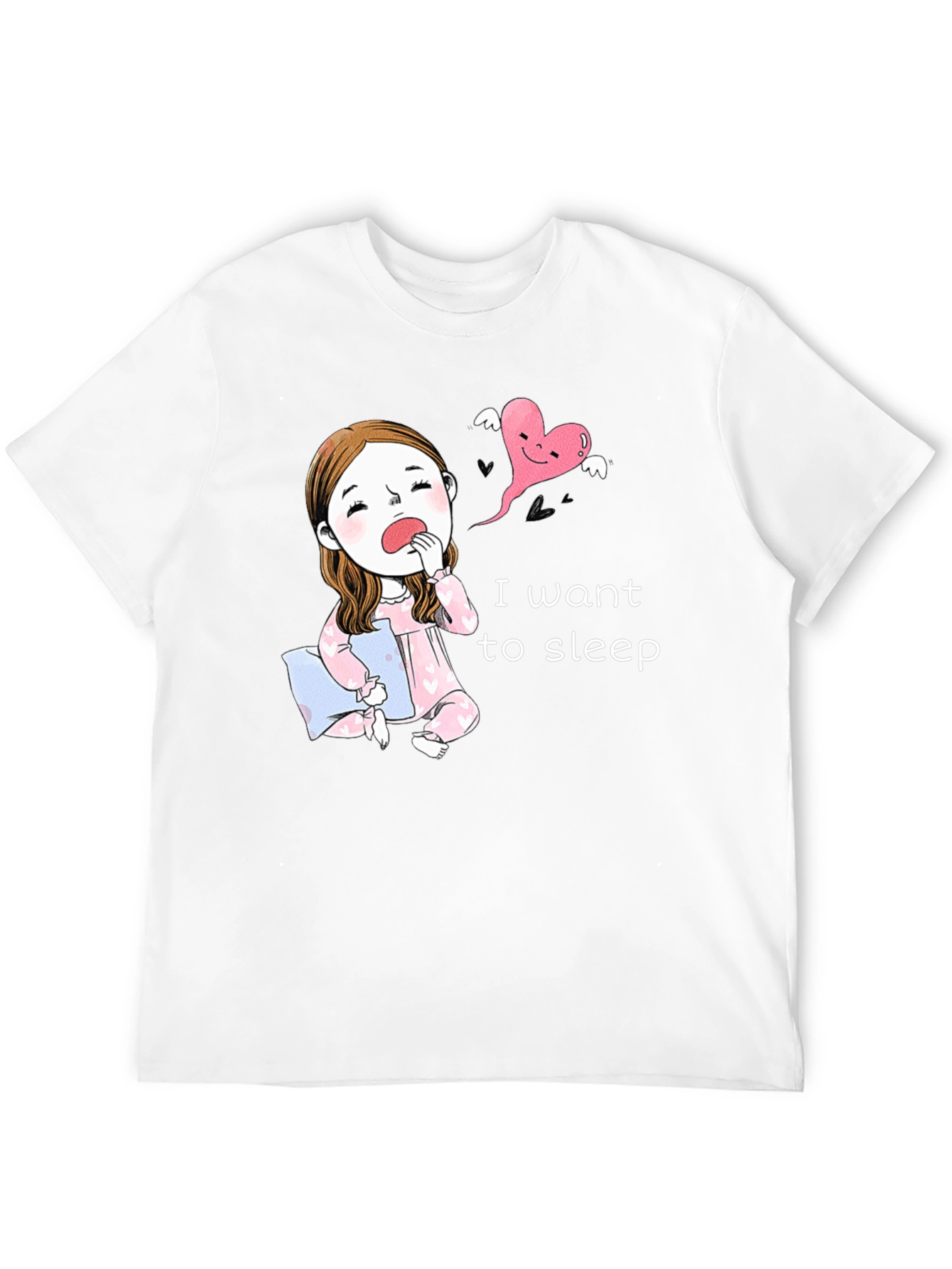 Sleepy Cartoon Tee - I Want To Sleep!