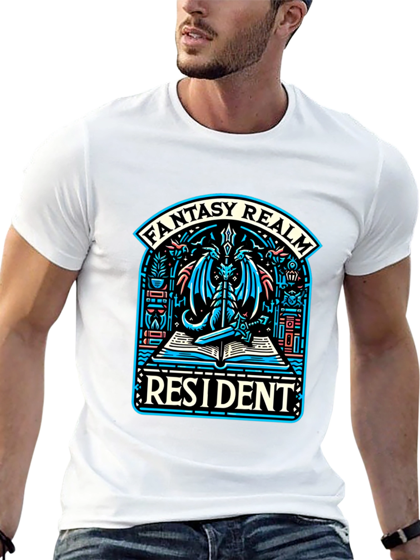 Fantasy Realm Resident T-Shirt - Dragon Design