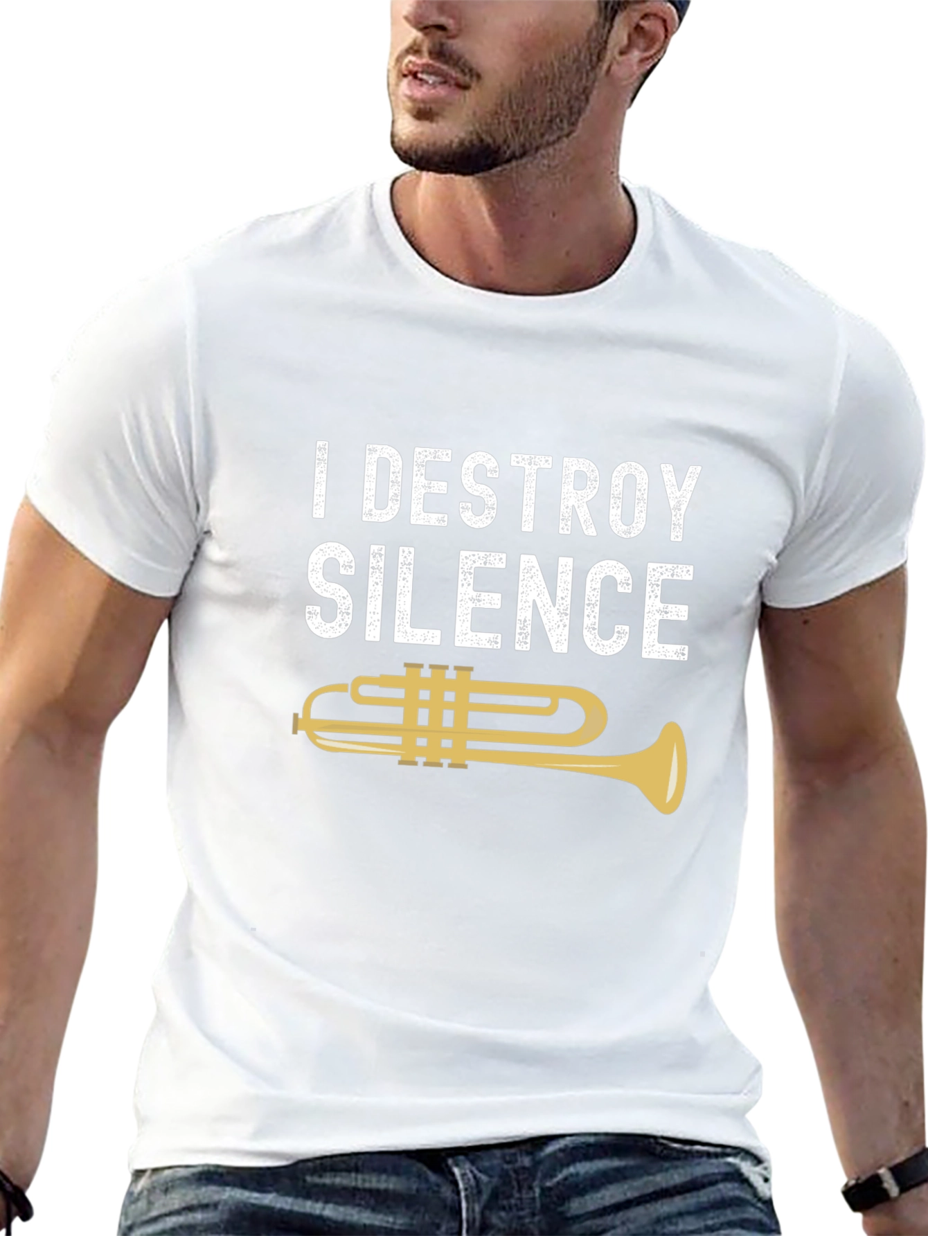 I Destroy Silence Trumpet Musician T-Shirt