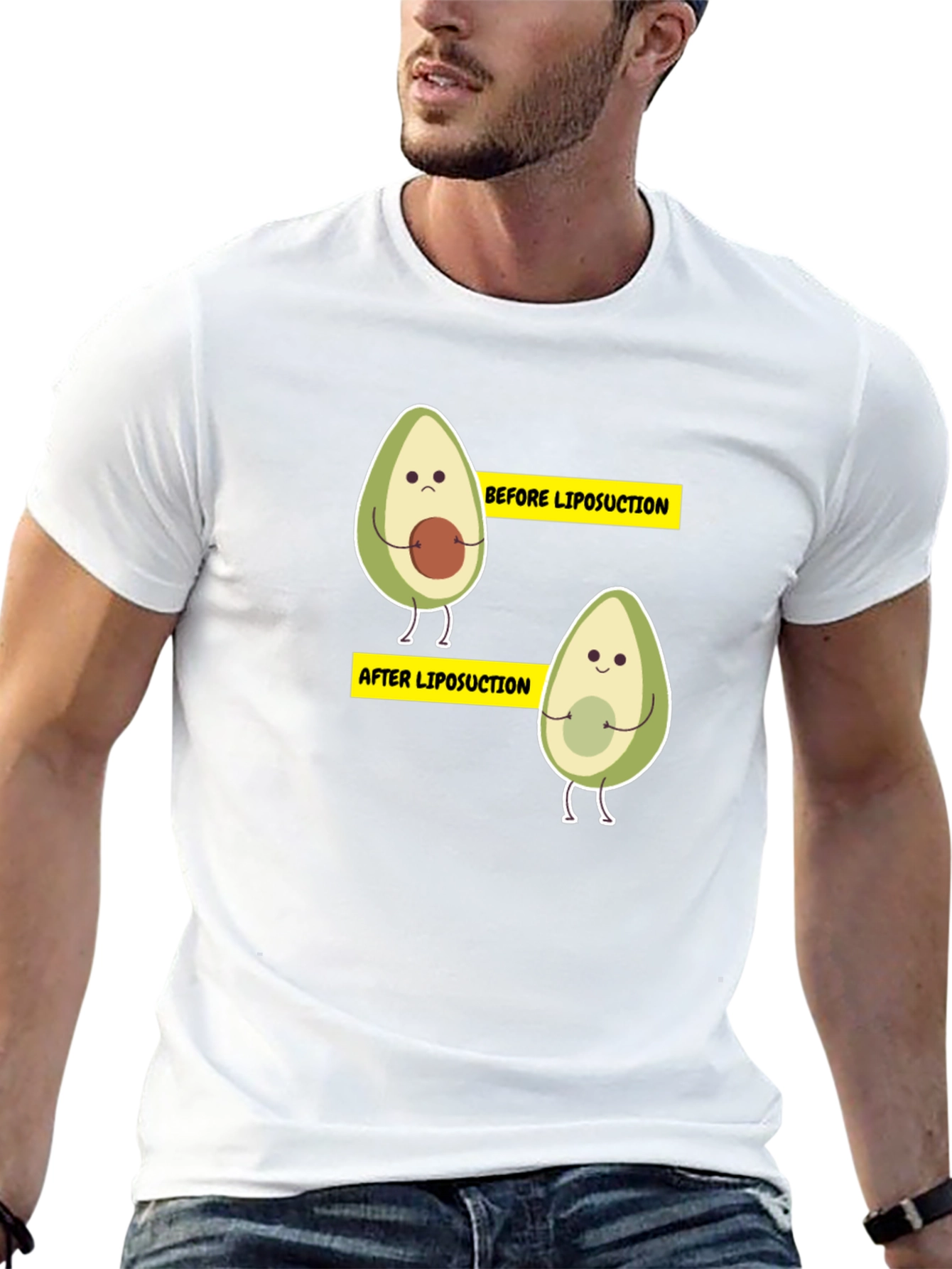Avocado Liposuction Funny Black T-Shirt