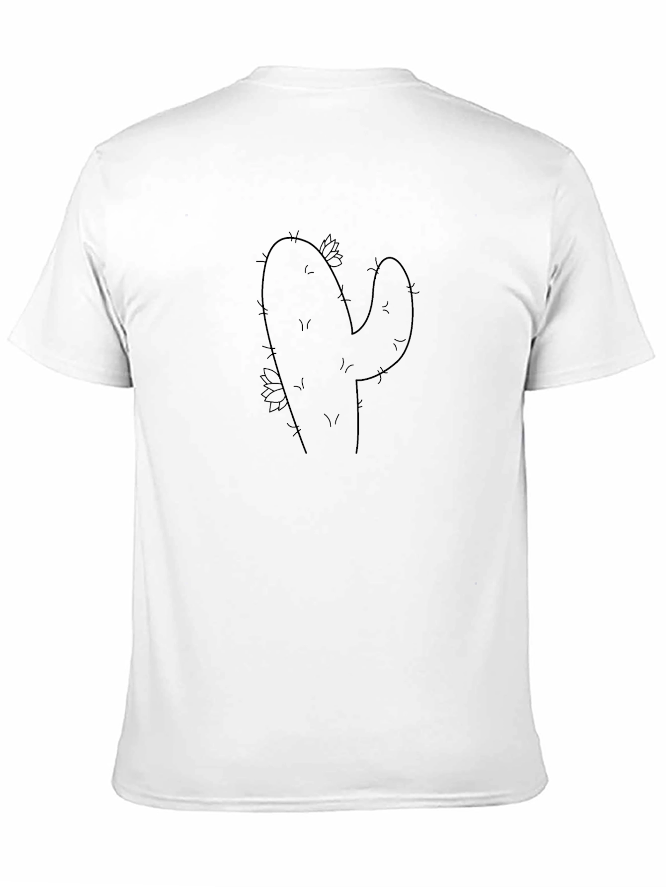 Cactus Graphic Tee - Black Cotton Casual Comfort