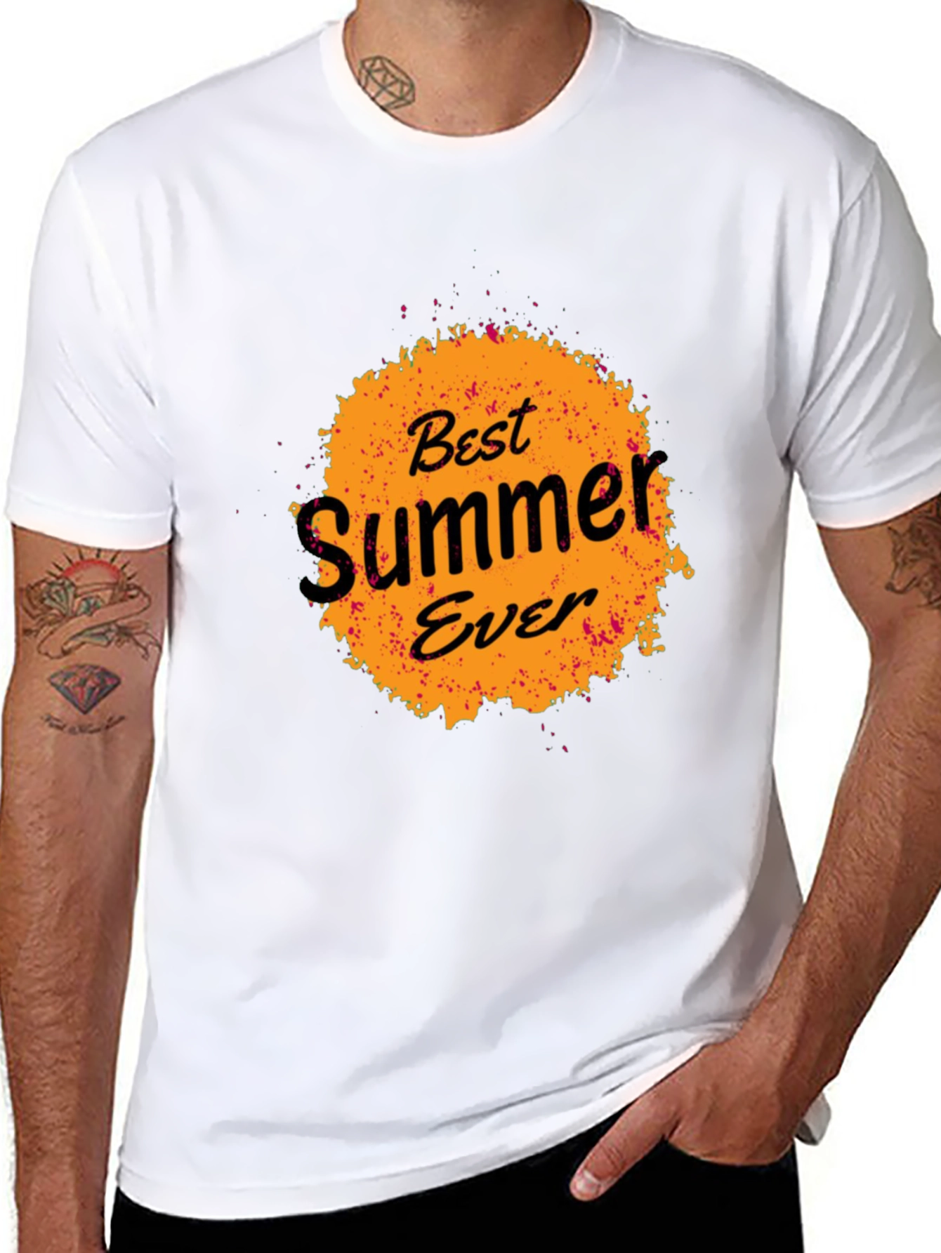Best Summer Ever Black Graphic T-Shirt