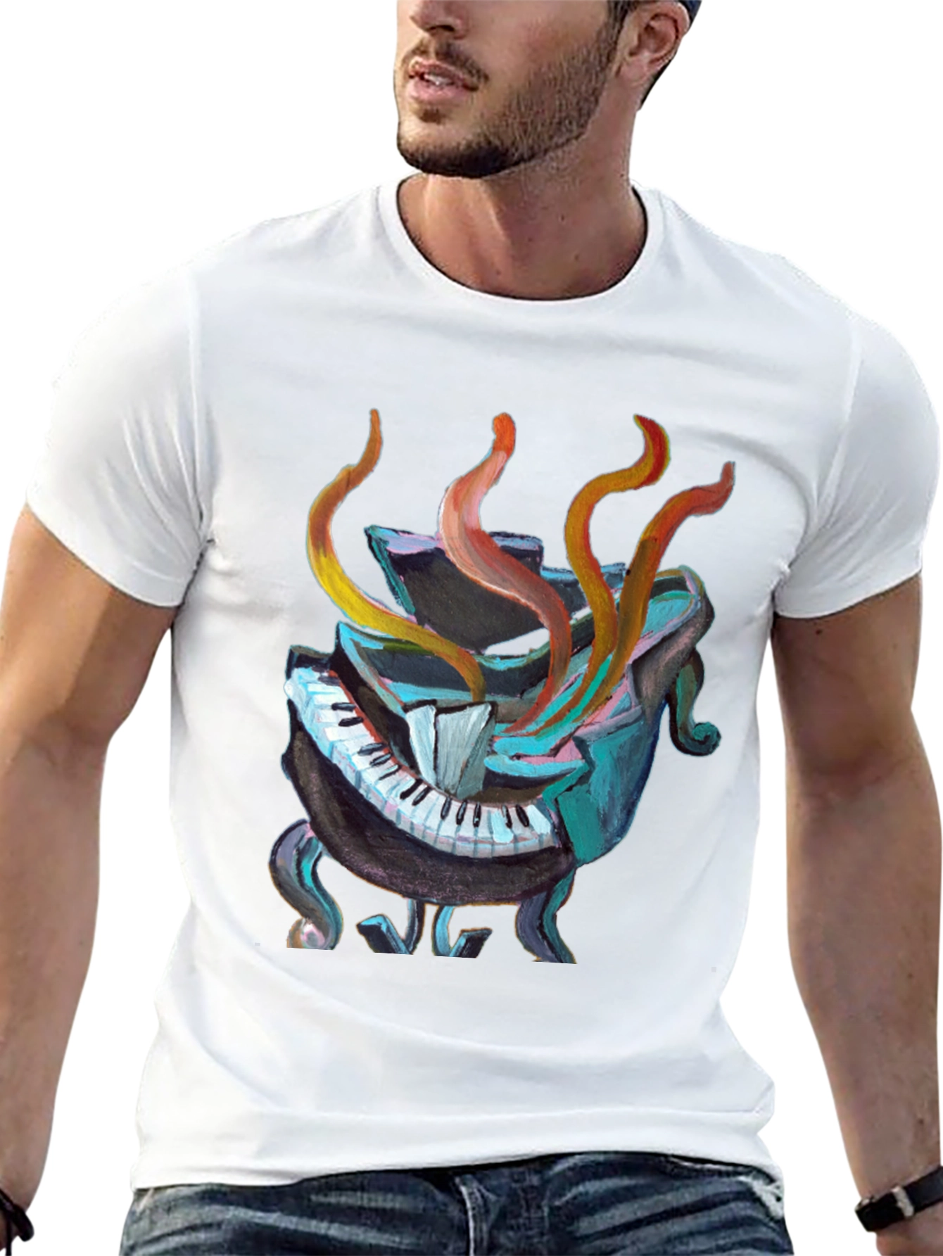 Abstract Piano Graphic Tee