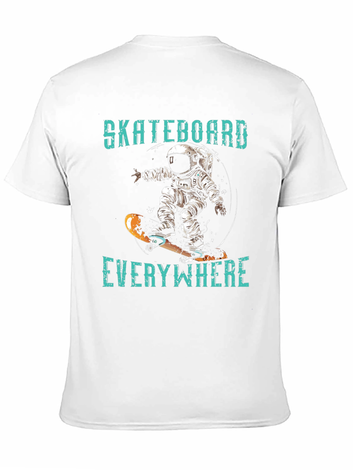 Skateboard Everywhere Graphic Tee - Astronaut Design