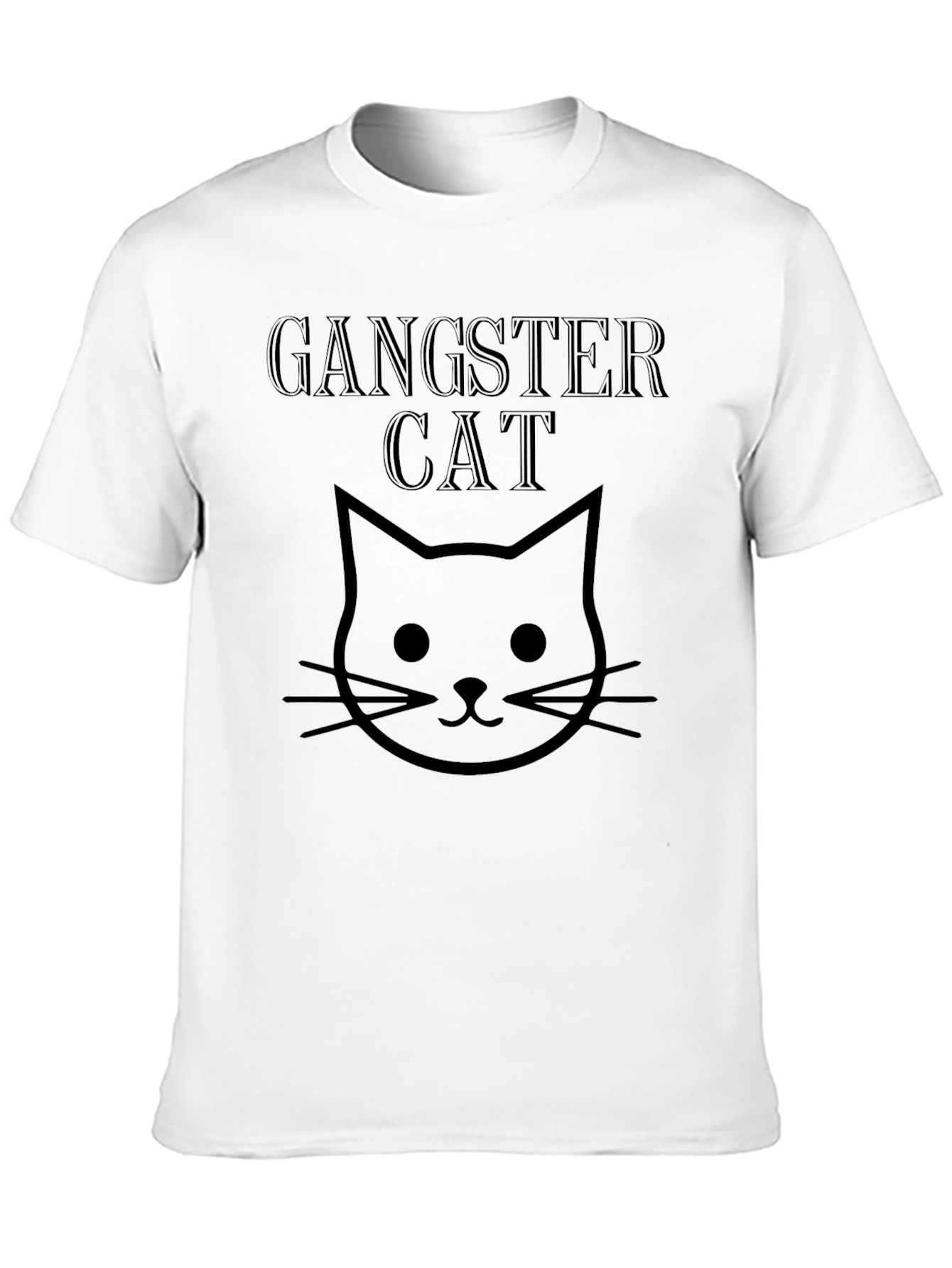 Gangster Cat T-Shirt - Black Graphic Tee