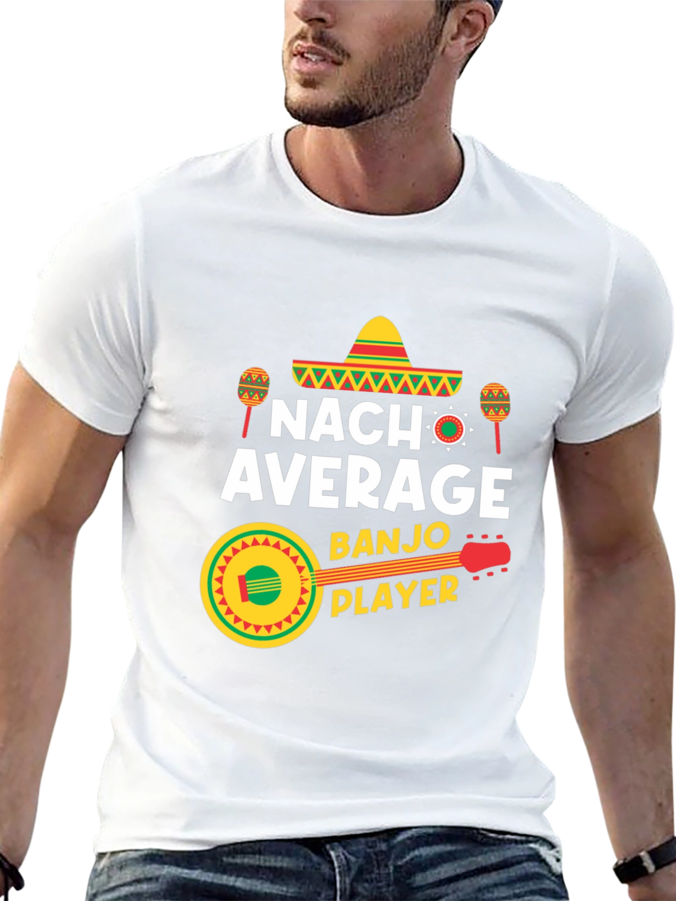 Nach Average Banjo Player Tee - Cinco de Mayo