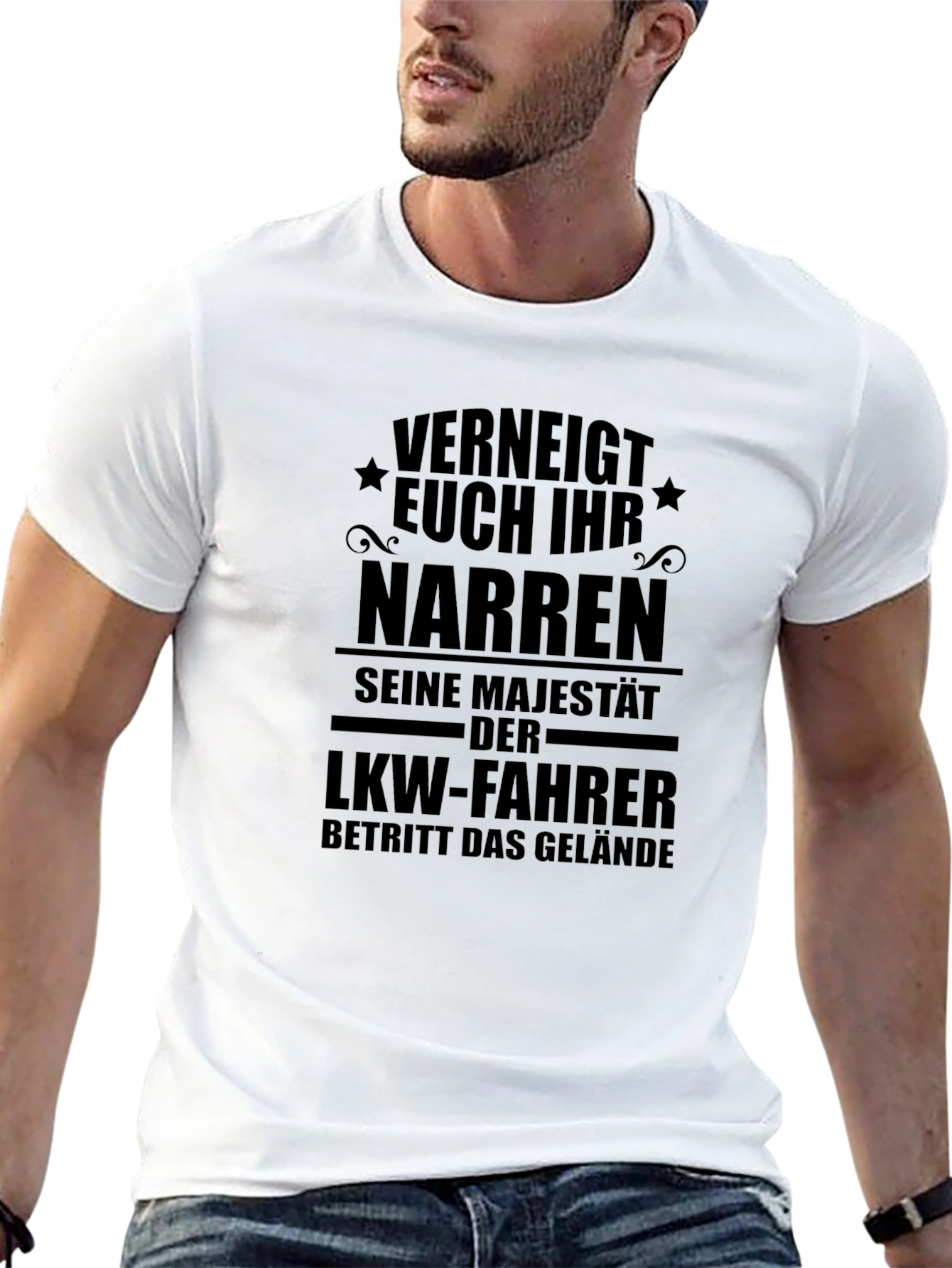 Funny German Truck Driver T-Shirt - Kneel Fools!