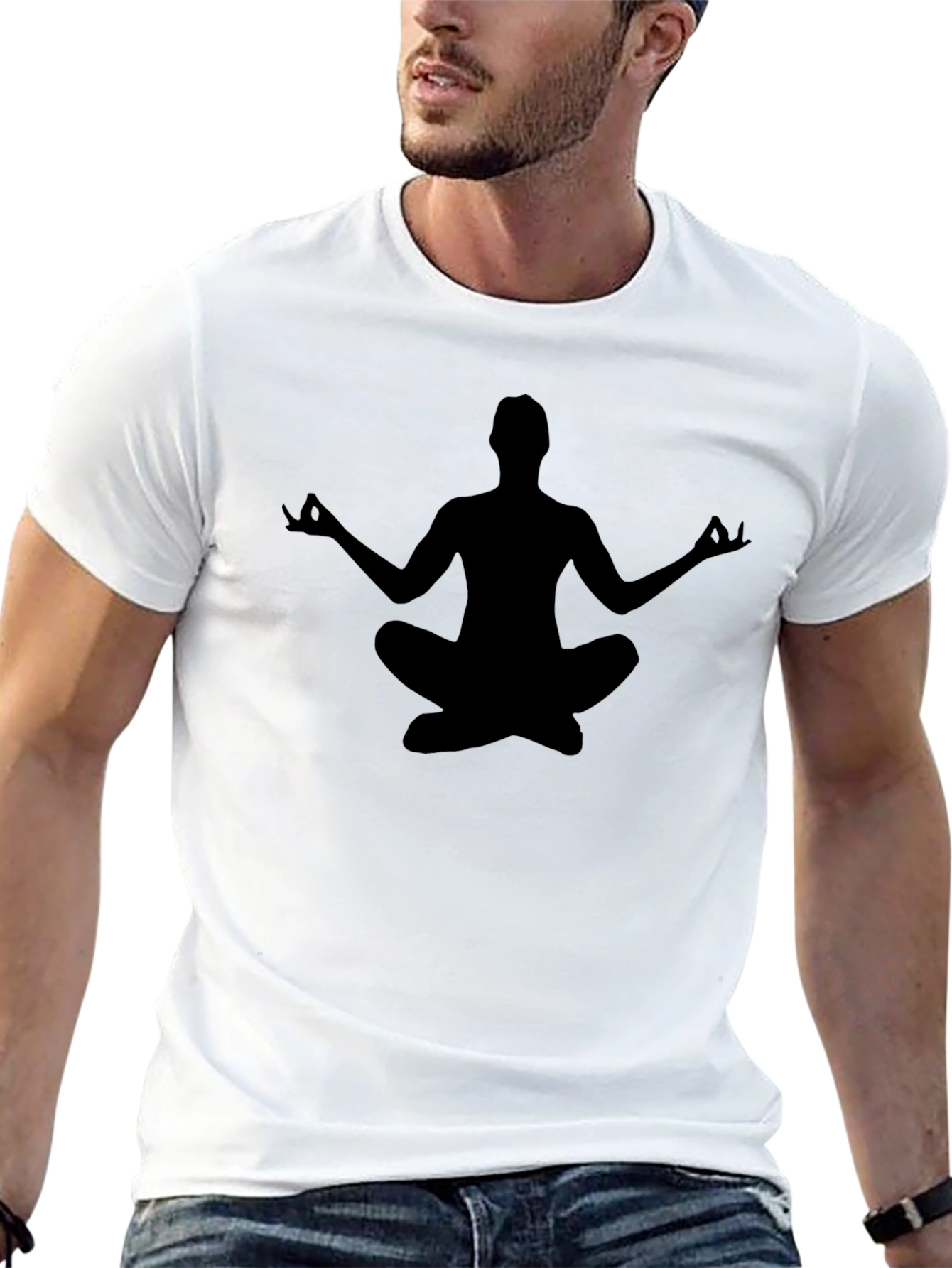 Yoga Silhouette Black T-Shirt