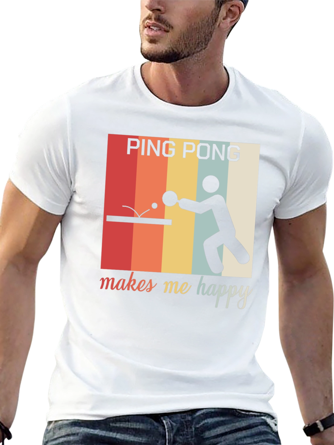 Ping Pong Makes Me Happy Graphic Tee