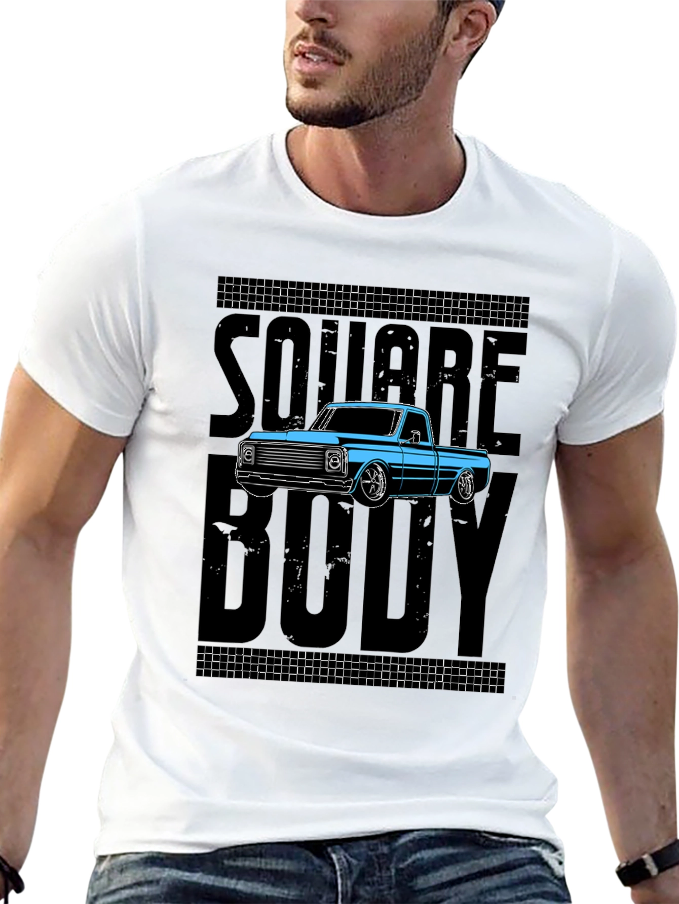 Square Body Truck Graphic Tee - Automotive Enthusiast Shirt