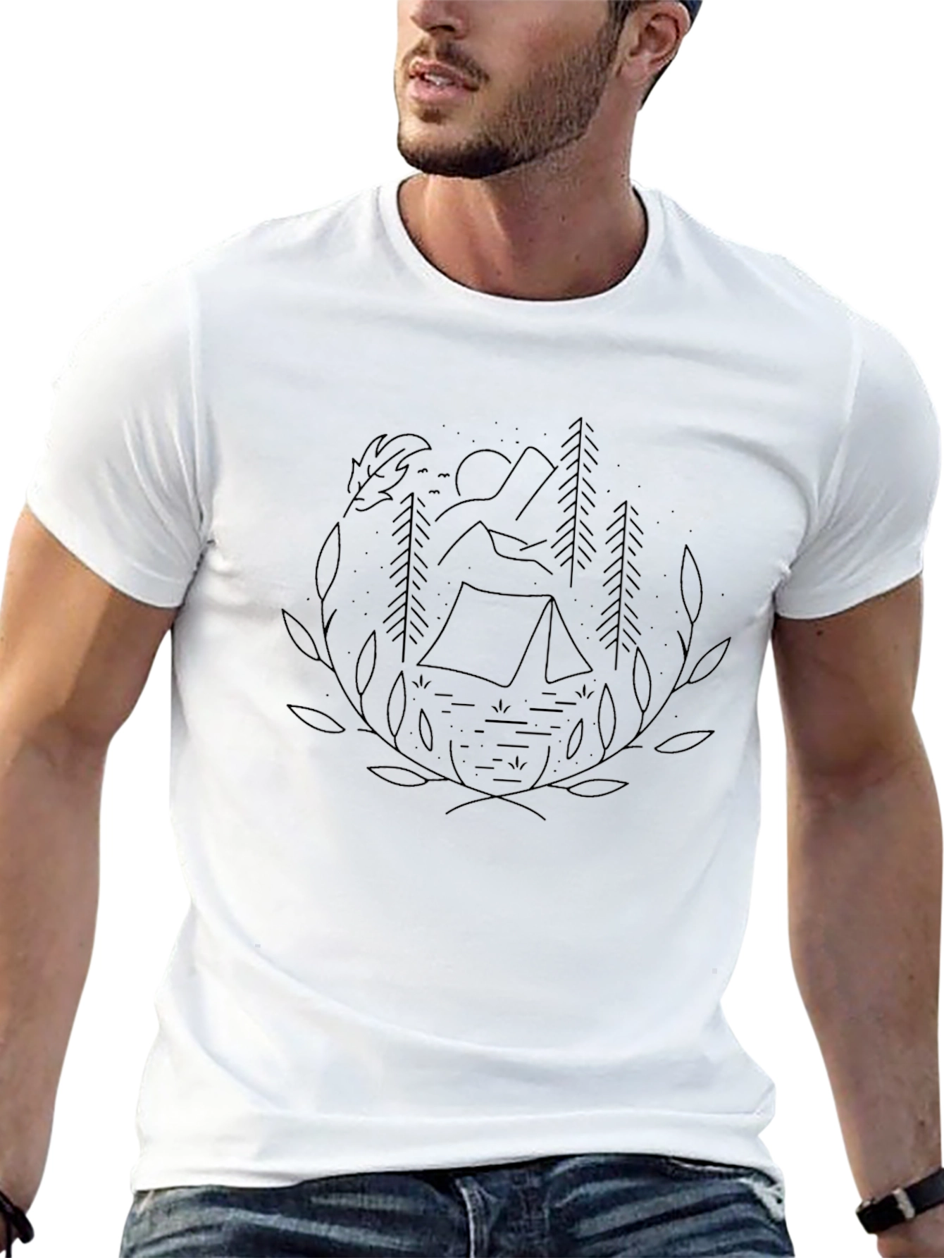 Nature Inspired Graphic Tee - Camping Adventure