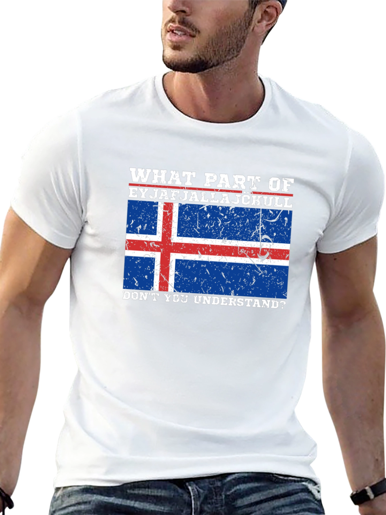 Eyjafjallajökull Iceland Flag Graphic Tee