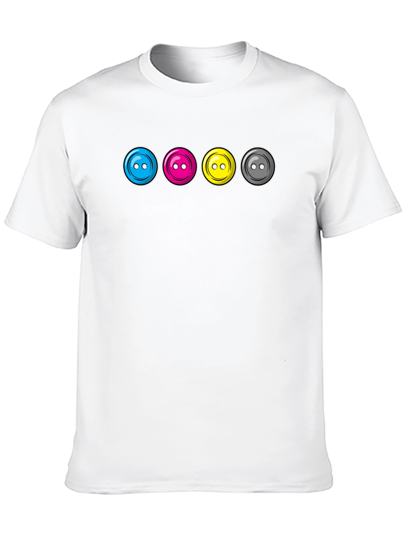 CMYK Buttons Graphic T-Shirt