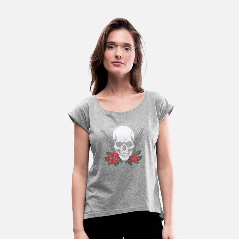 Skeleton Roses Rock Music Skull