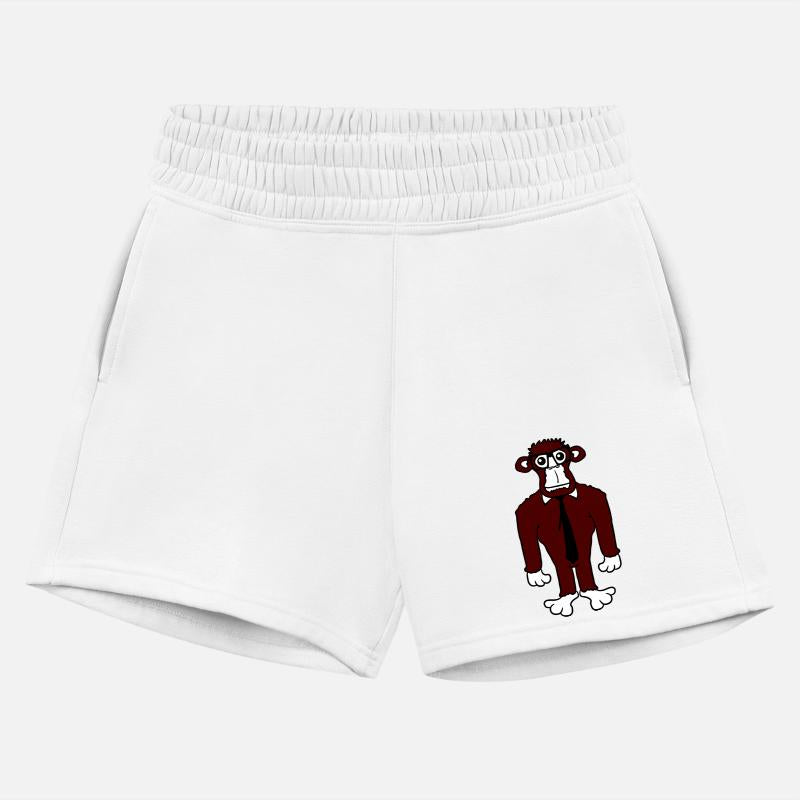 Smart nerd monkey horn-rimmed glasses fun tie geek