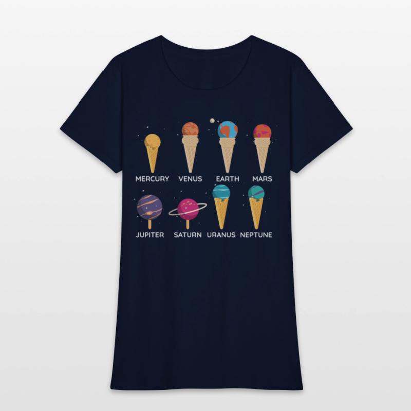 Solar System Planet Ice Cream Stem Space