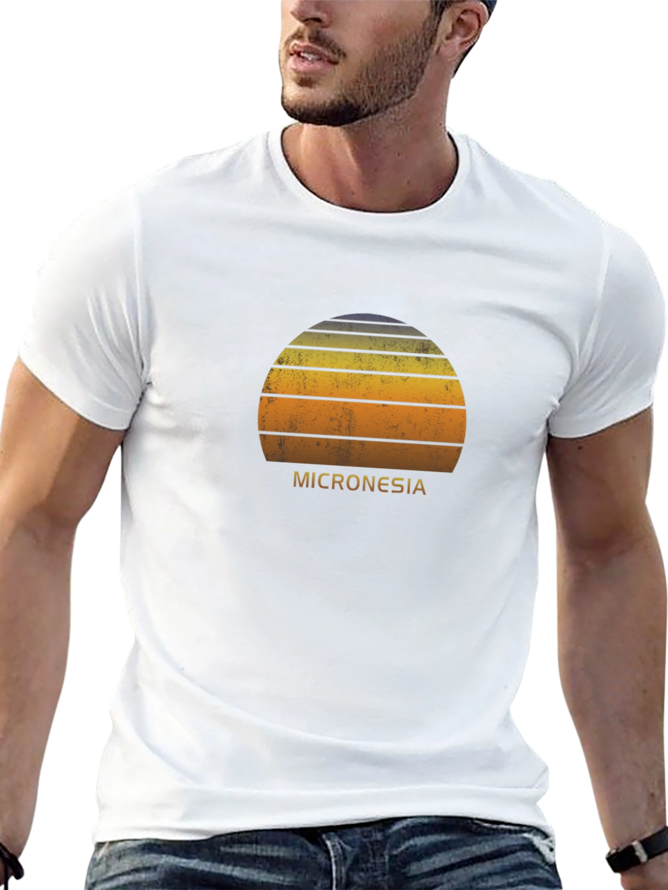 Micronesia Sunset T-Shirt - Retro Style Tee