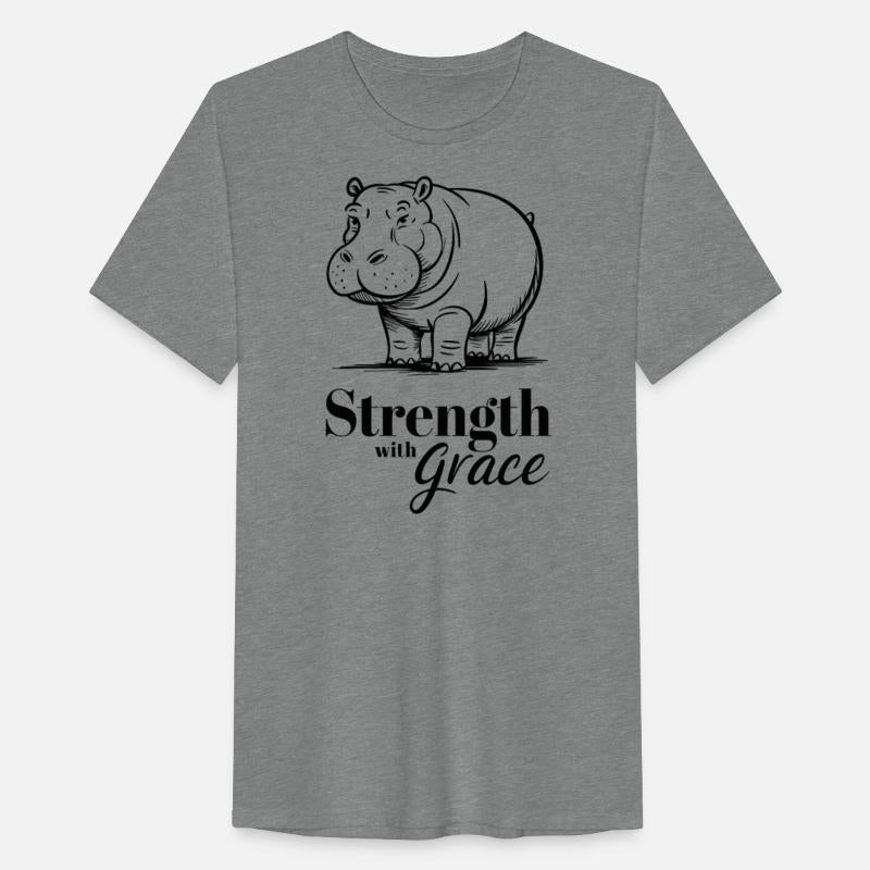 Strength With Grace Hippo Illustration Artwork