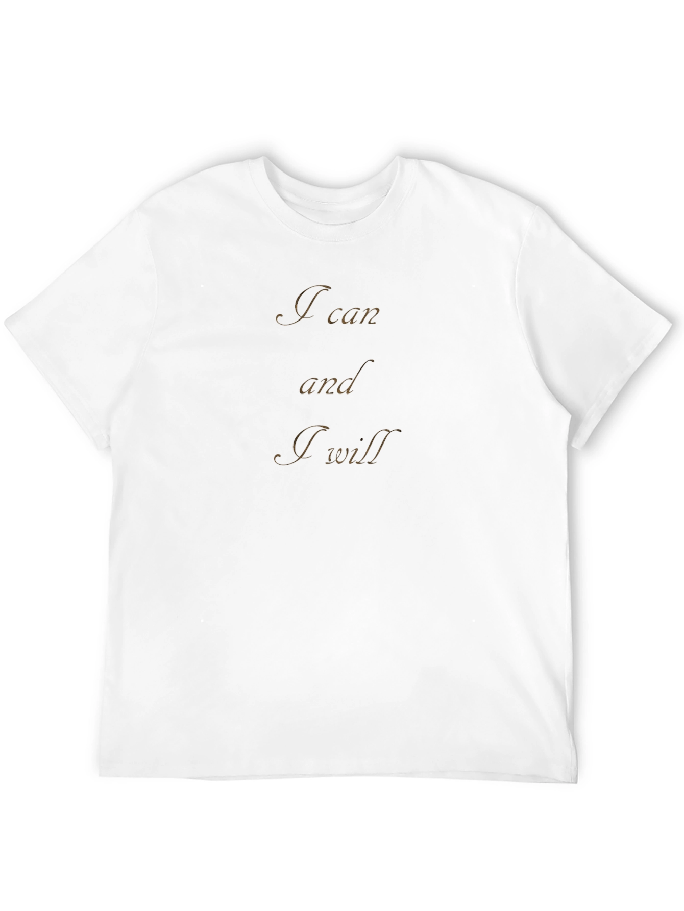 Motivational I Can and I Will Black T-Shirt