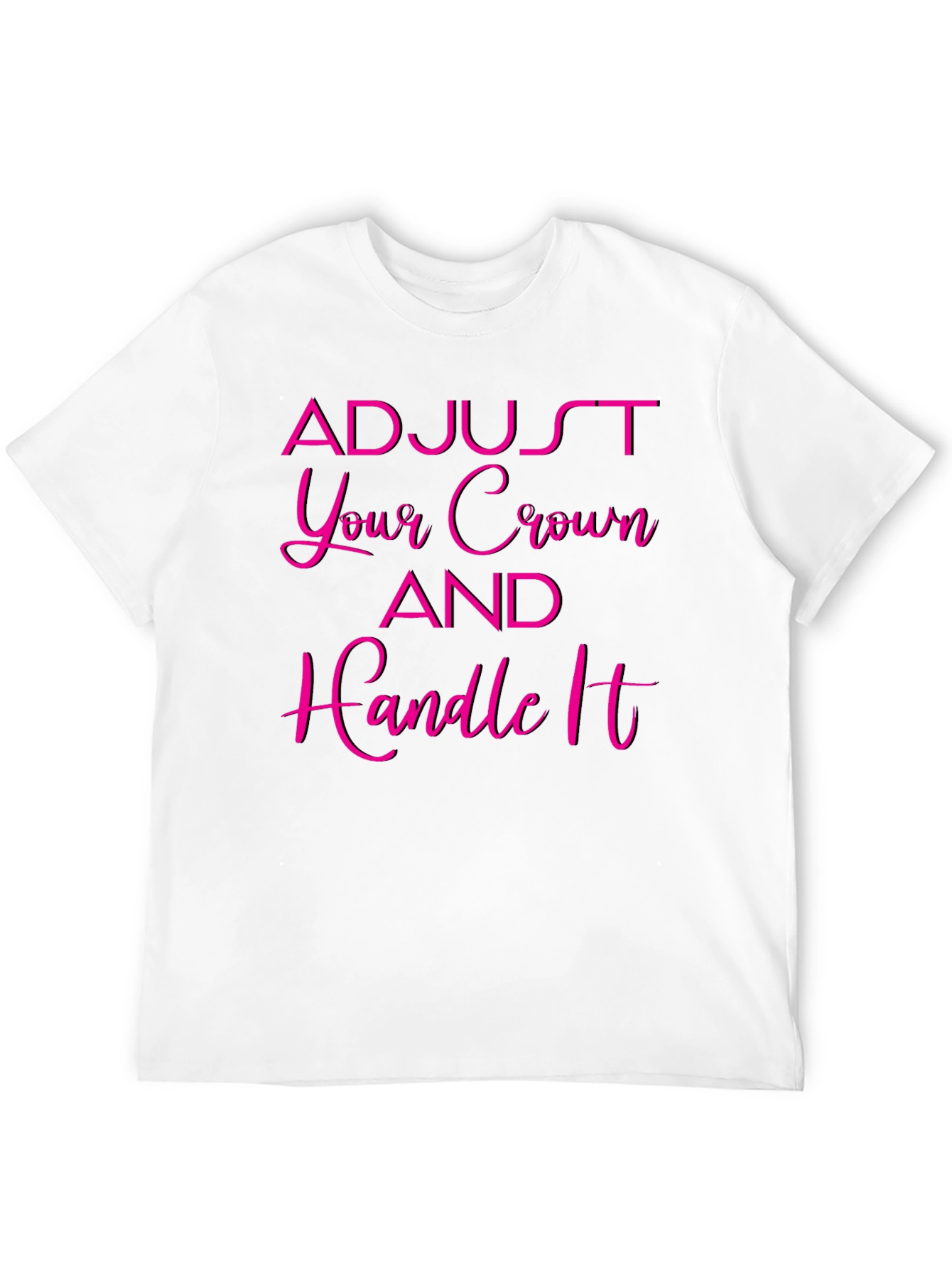 Adjust Your Crown Black Graphic Tee