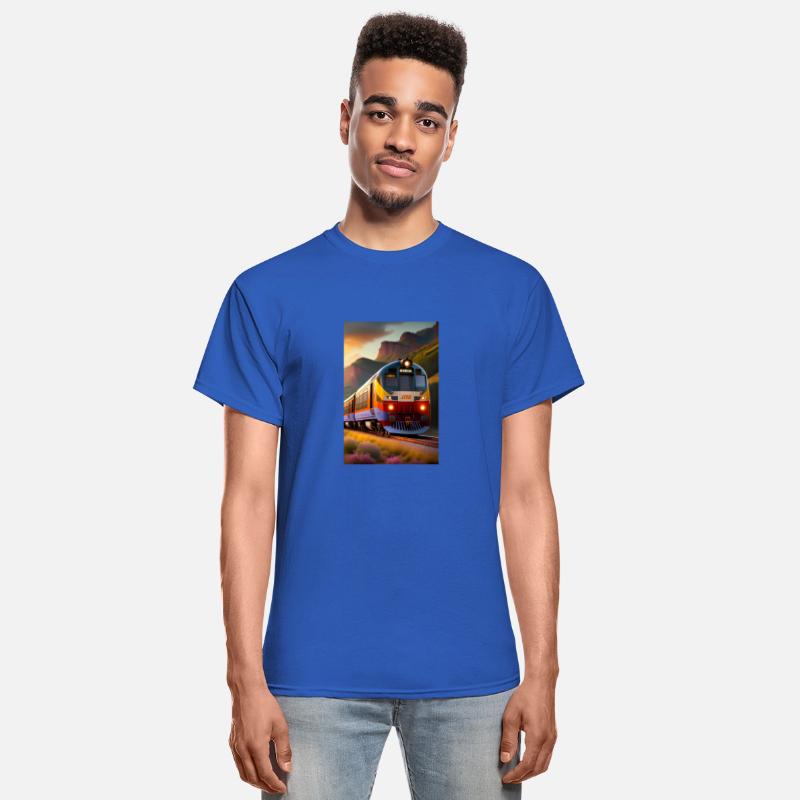 The passenger train logo design in T shirt