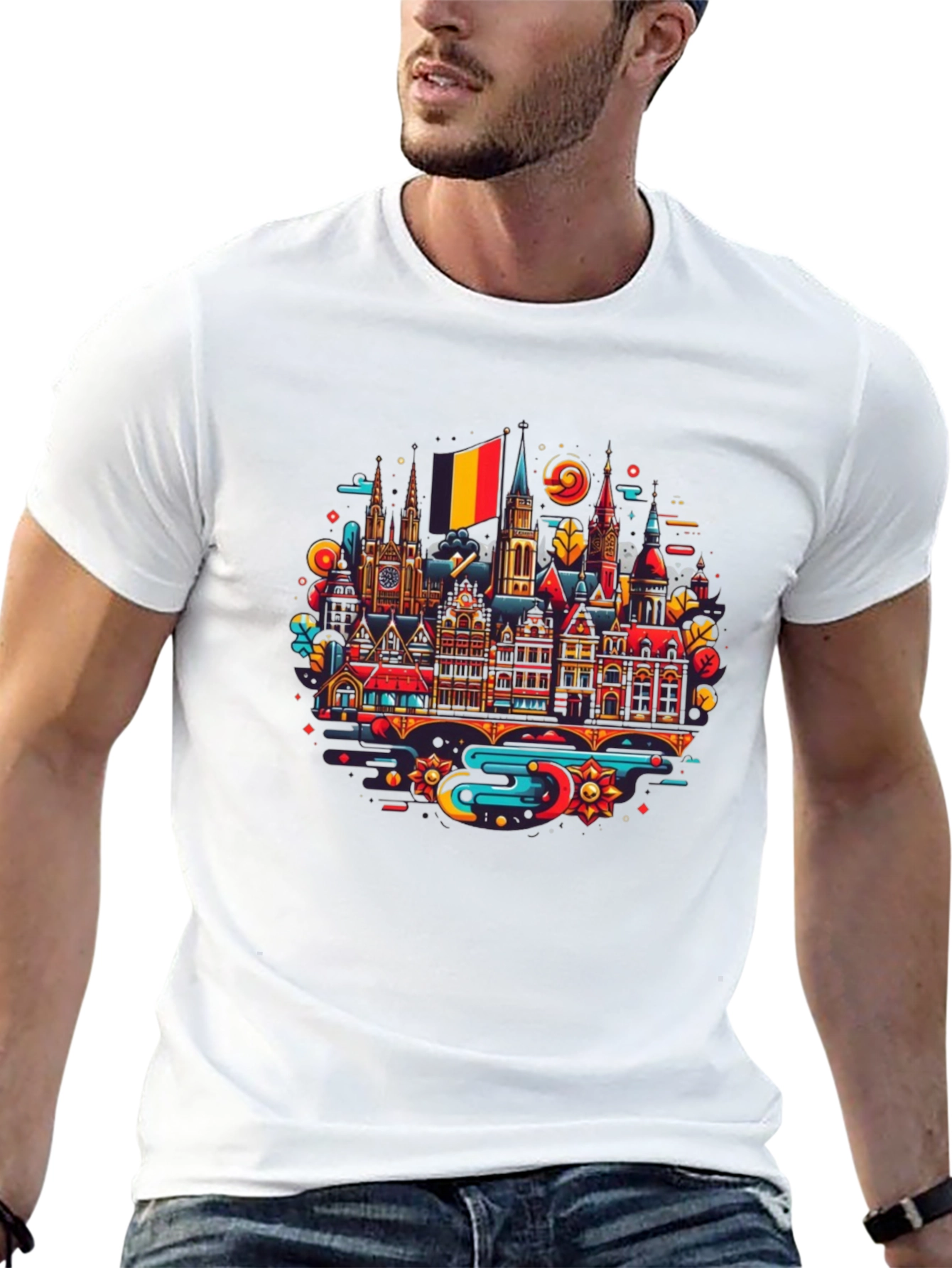 Belgium Cityscape Graphic Tee