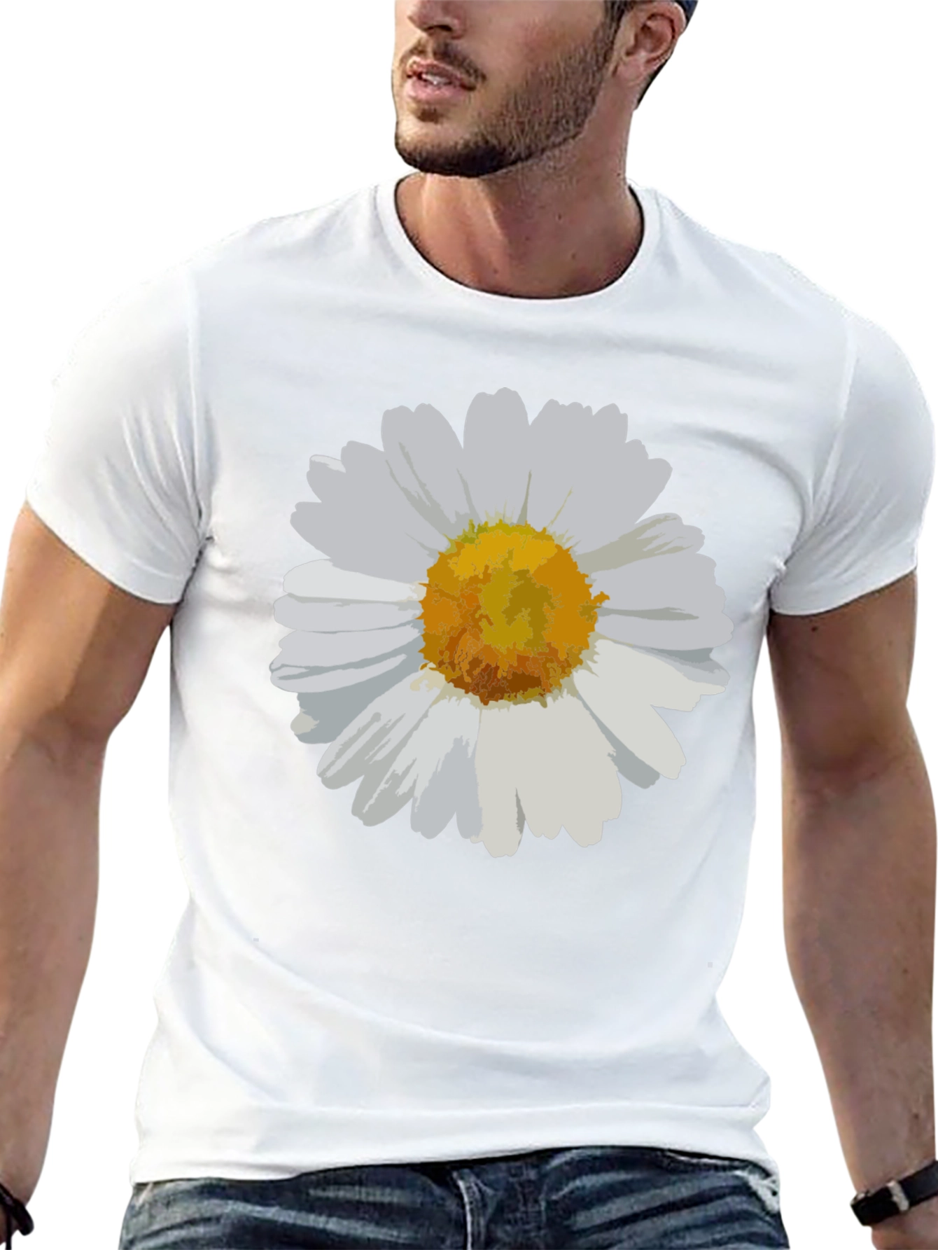 Daisy Graphic Tee - Black Casual Comfort
