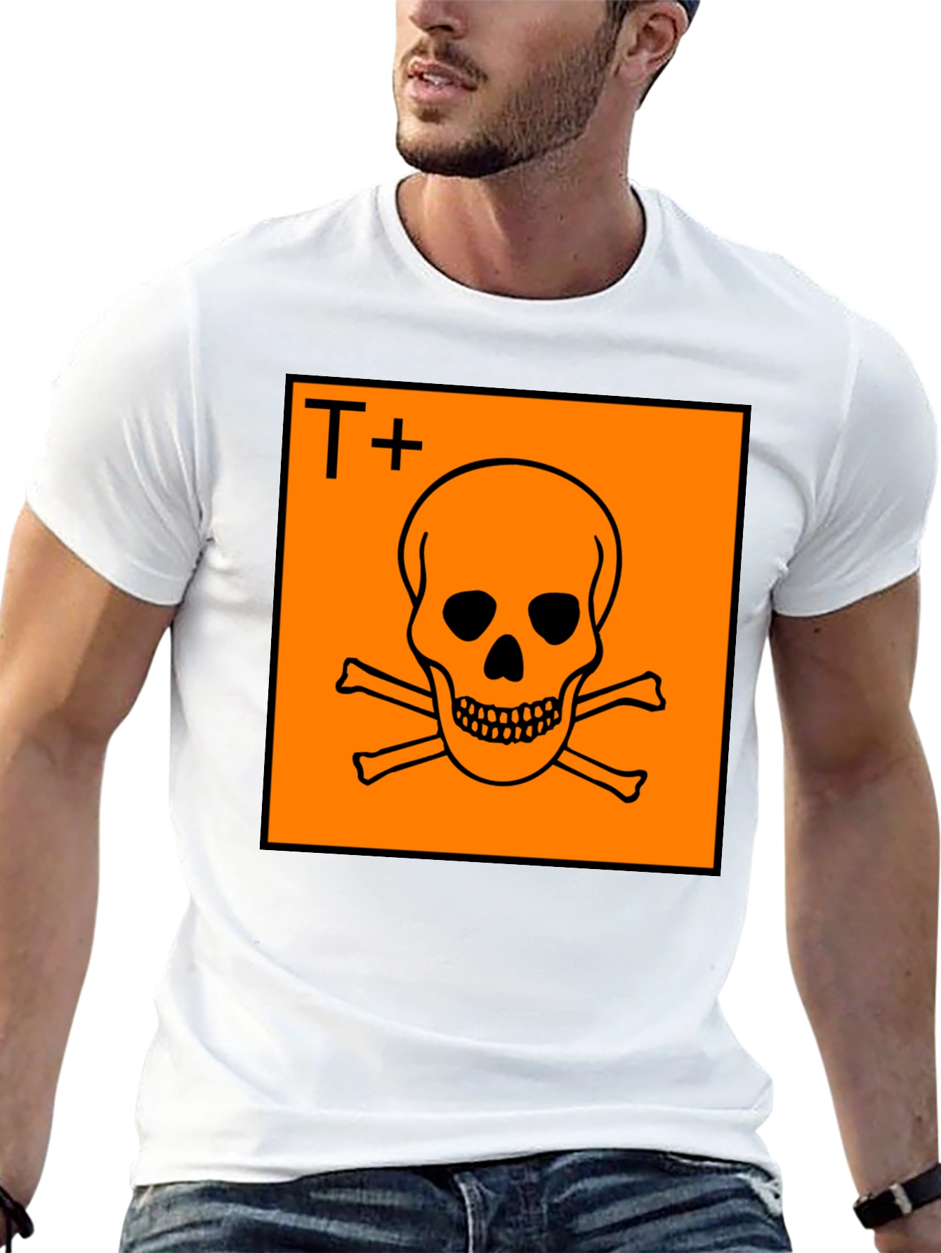 Toxic Warning Graphic Tee - Danger Skull