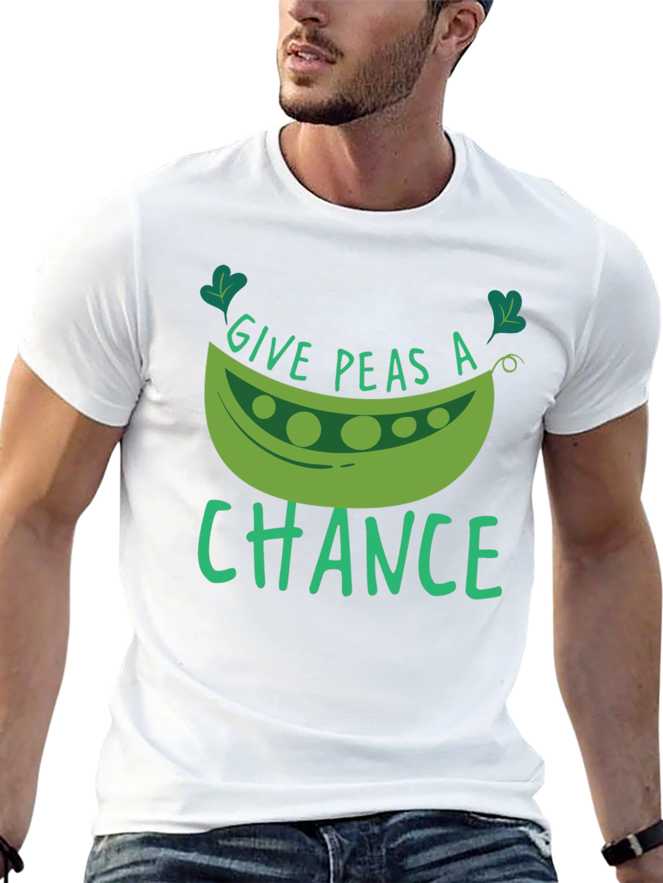 Give Peas A Chance Black T-Shirt