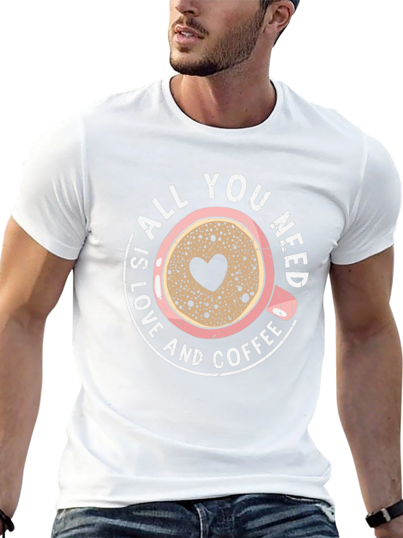 Love and Coffee Graphic Tee - Black