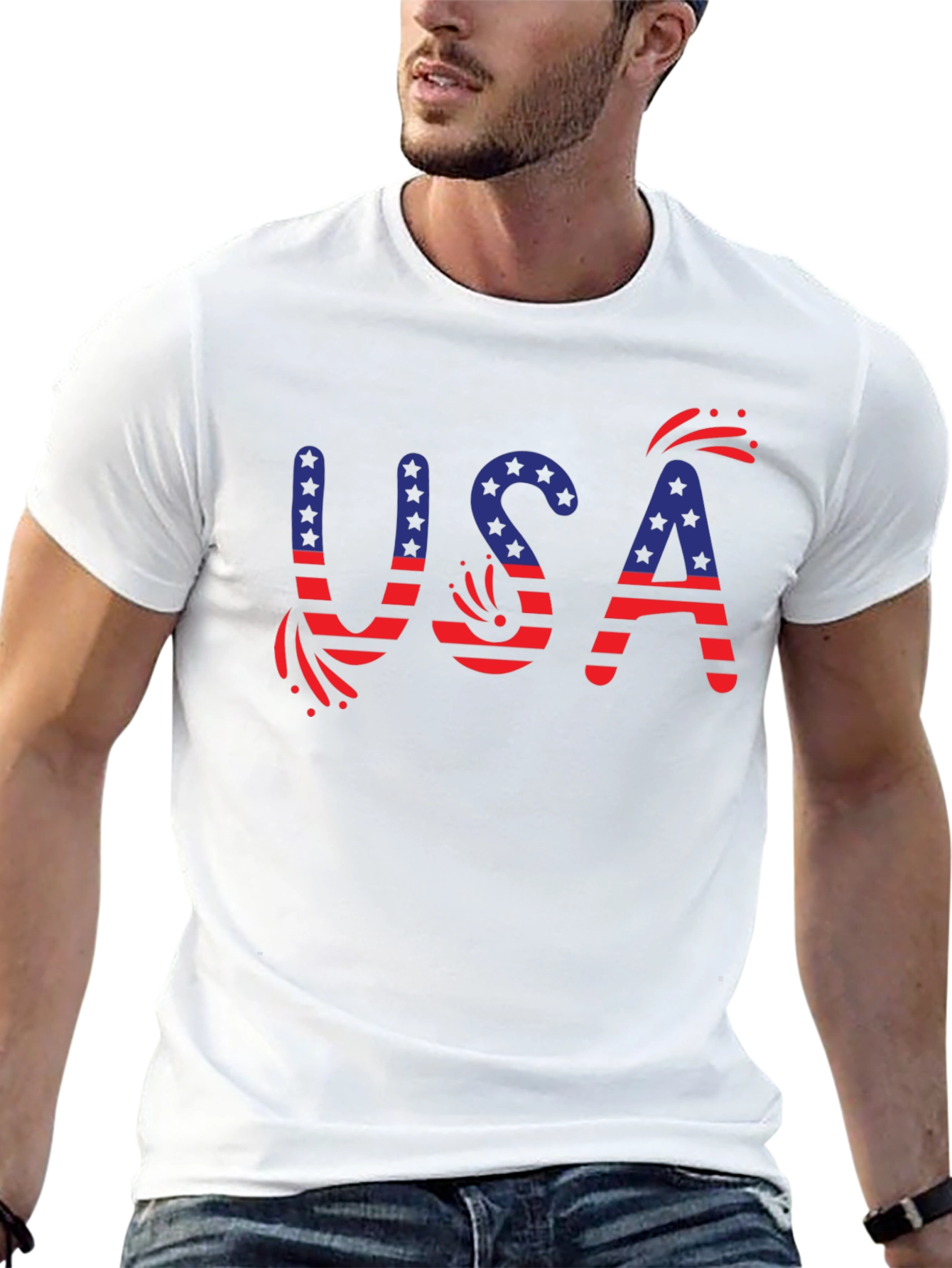 USA Patriotic Graphic T-Shirt