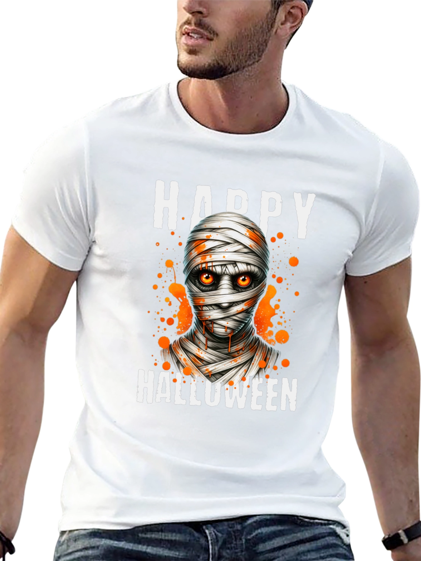 Happy Halloween Mummy Graphic T-Shirt
