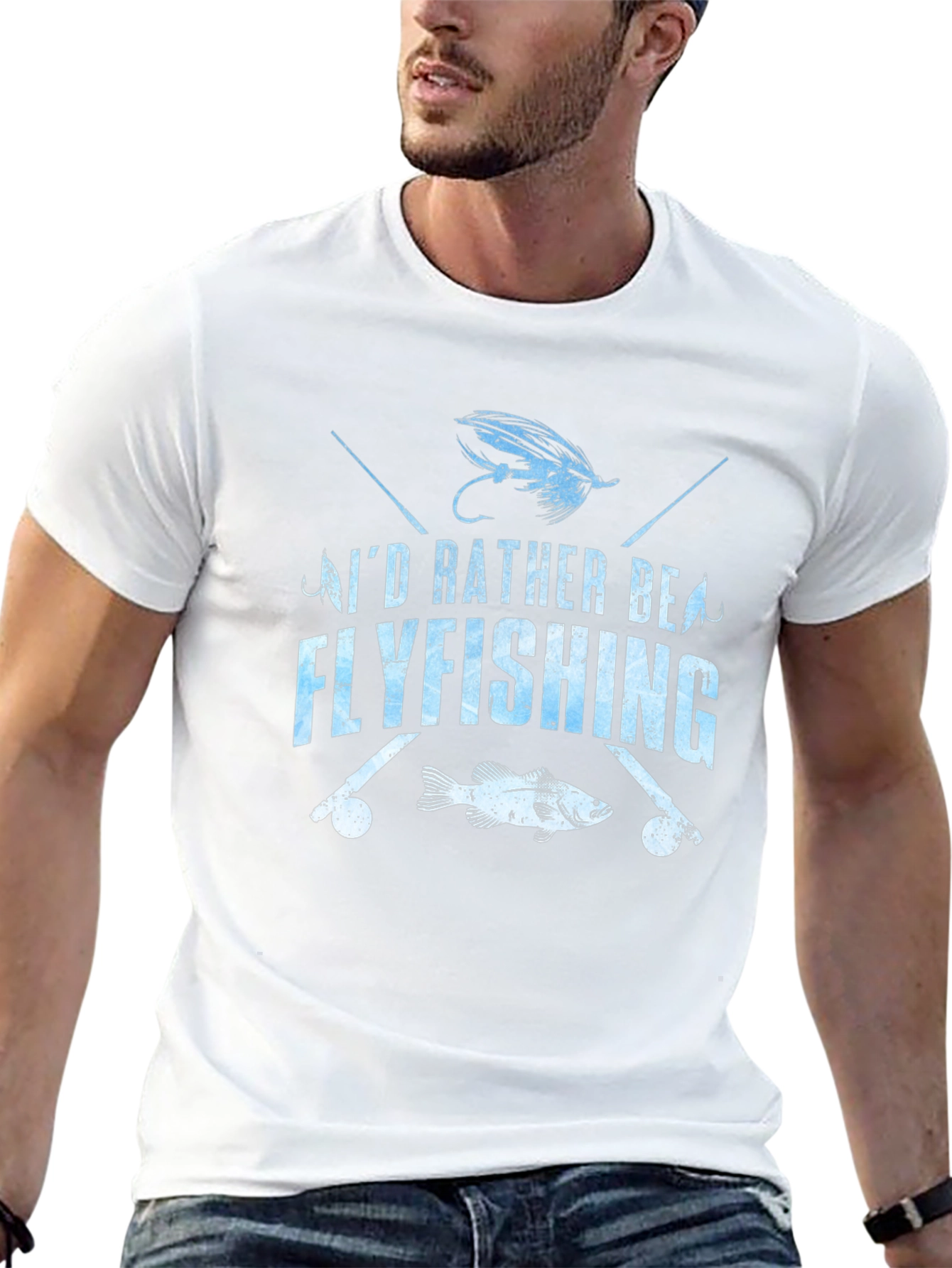 Fly Fishing T-Shirt - Id Rather Be Flyfishing