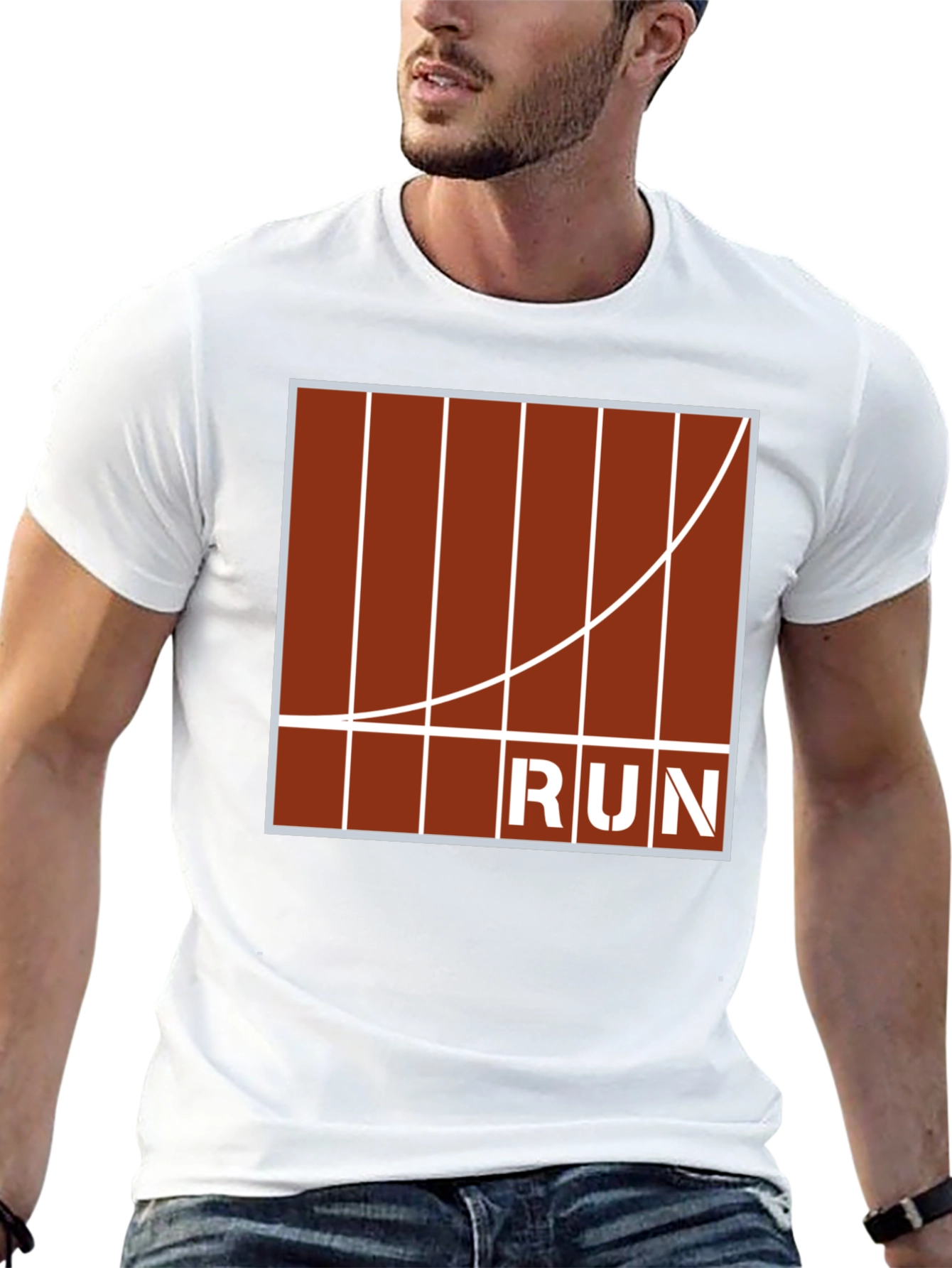 Run Track Graphic T-Shirt - Athletic Style