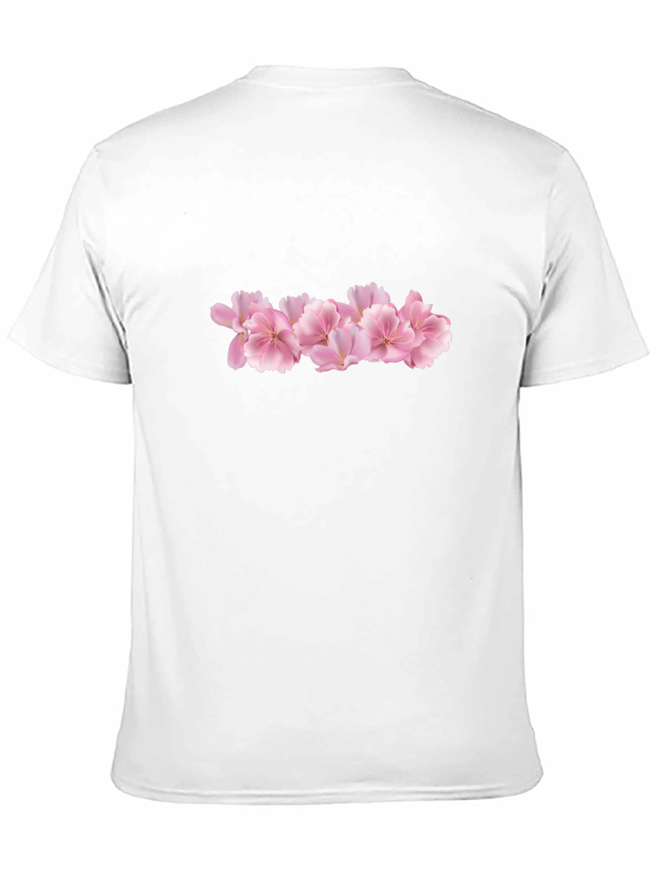 Black Tee with Pink Flower Graphic