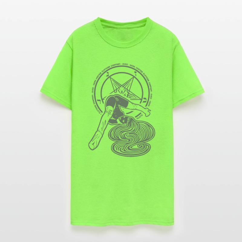 Upside Down Pinup Girl and Pentagram