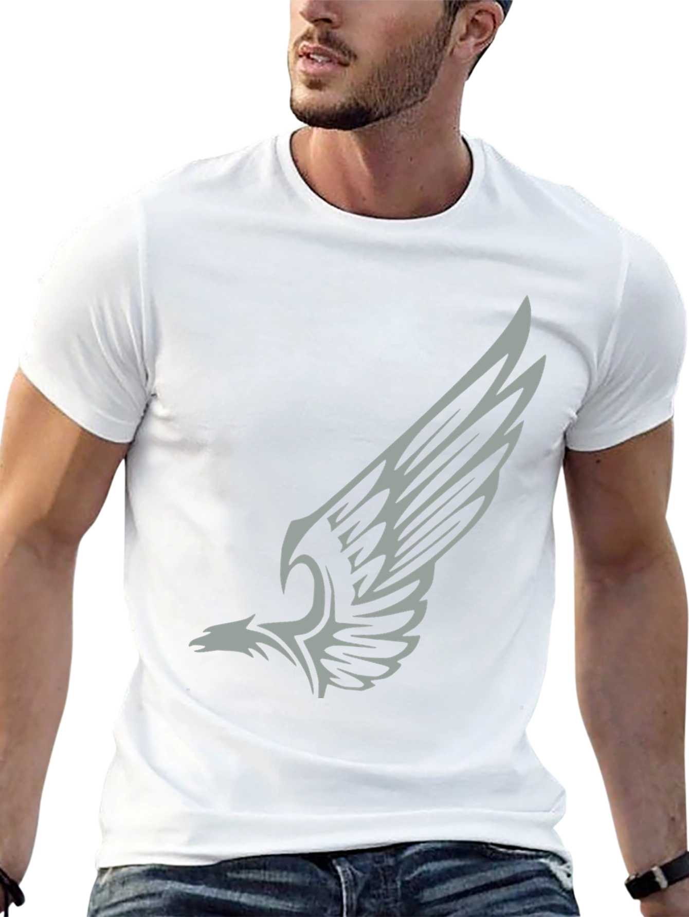Eagle Wing Graphic Black T-Shirt